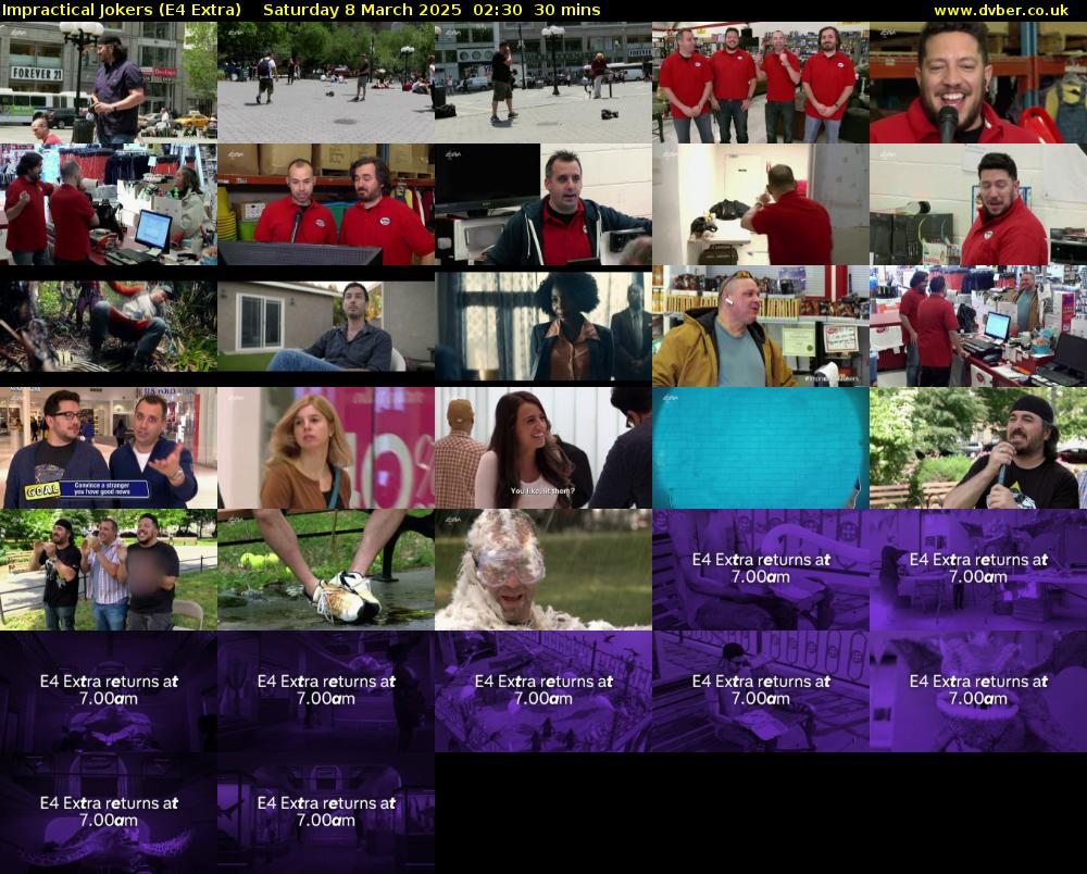 Impractical Jokers (E4 Extra) Saturday 8 March 2025 02:30 - 03:00