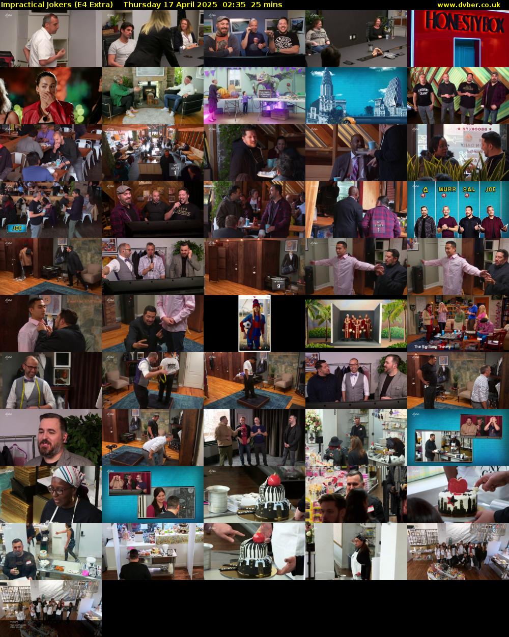 Impractical Jokers (E4 Extra) Thursday 17 April 2025 02:35 - 03:00