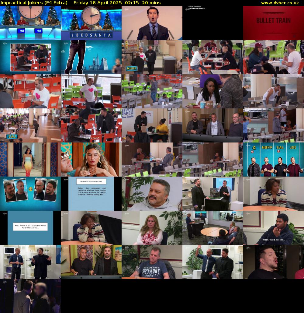 Impractical Jokers (E4 Extra) Friday 18 April 2025 02:15 - 02:35