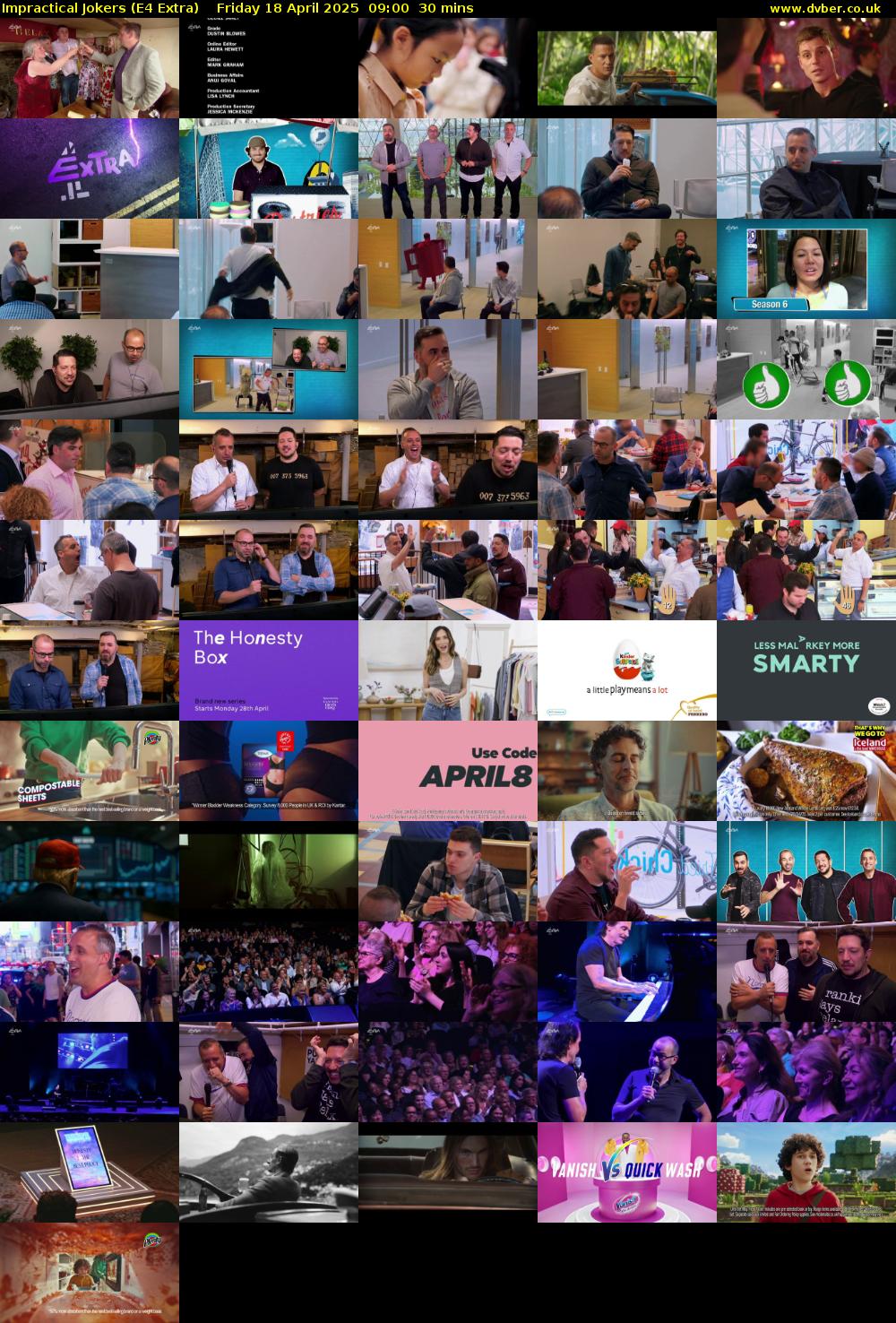 Impractical Jokers (E4 Extra) Friday 18 April 2025 09:00 - 09:30