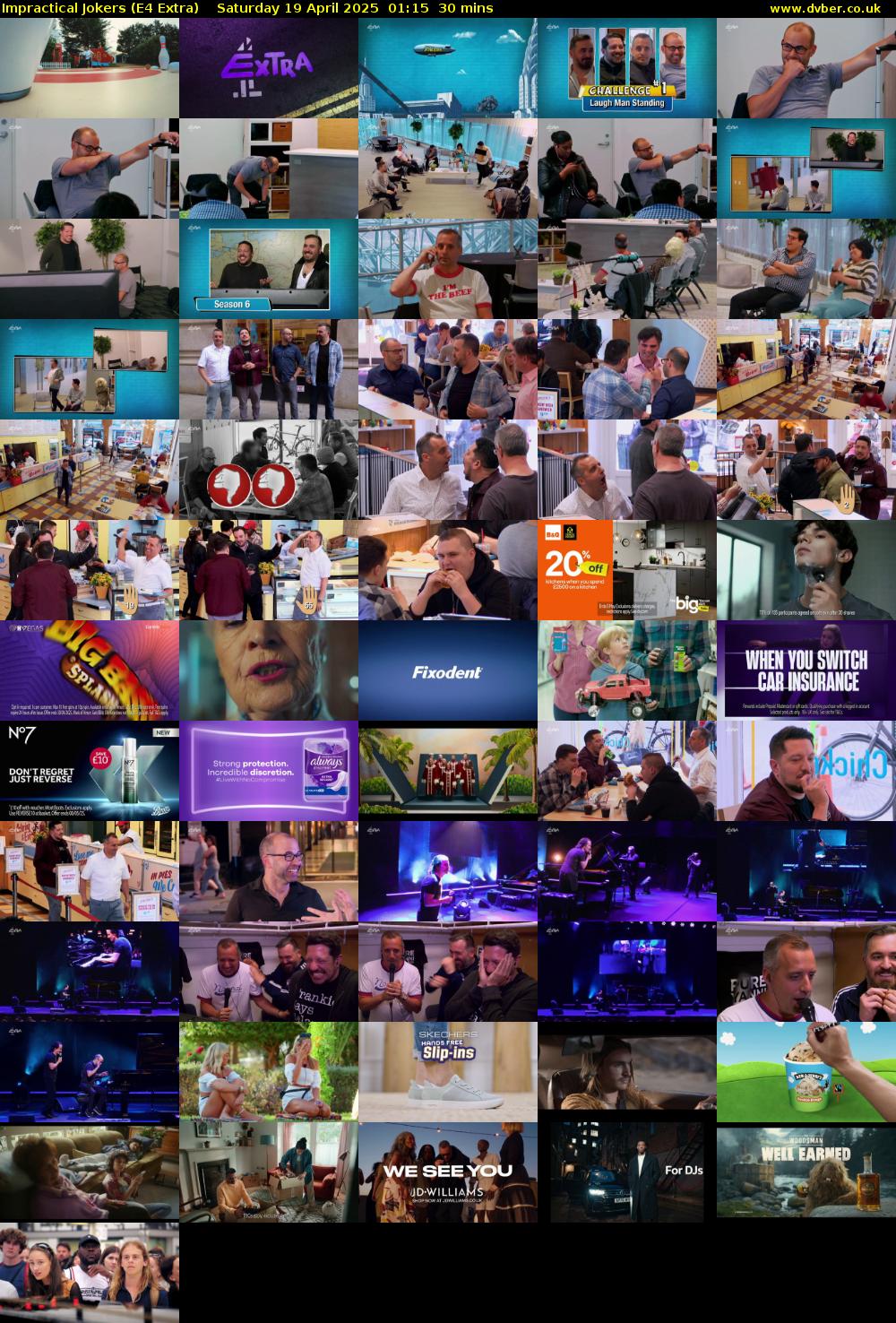 Impractical Jokers (E4 Extra) Saturday 19 April 2025 01:15 - 01:45