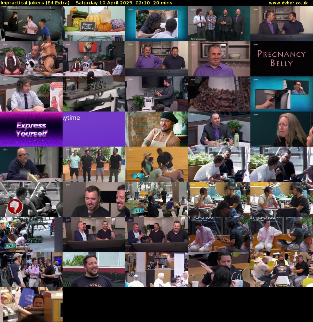 Impractical Jokers (E4 Extra) Saturday 19 April 2025 02:10 - 02:30