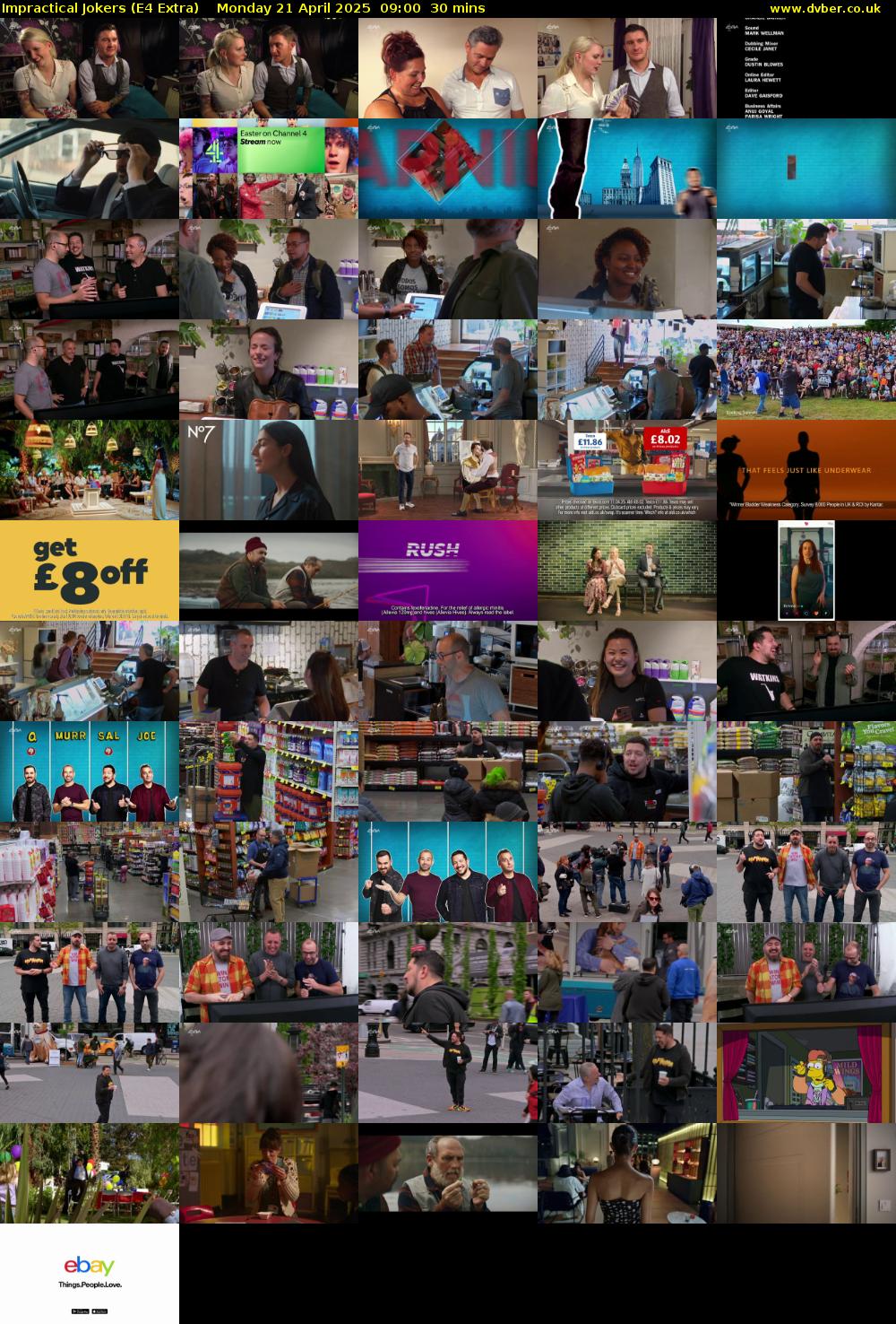 Impractical Jokers (E4 Extra) Monday 21 April 2025 09:00 - 09:30