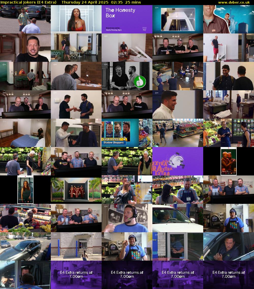 Impractical Jokers (E4 Extra) Thursday 24 April 2025 02:35 - 03:00