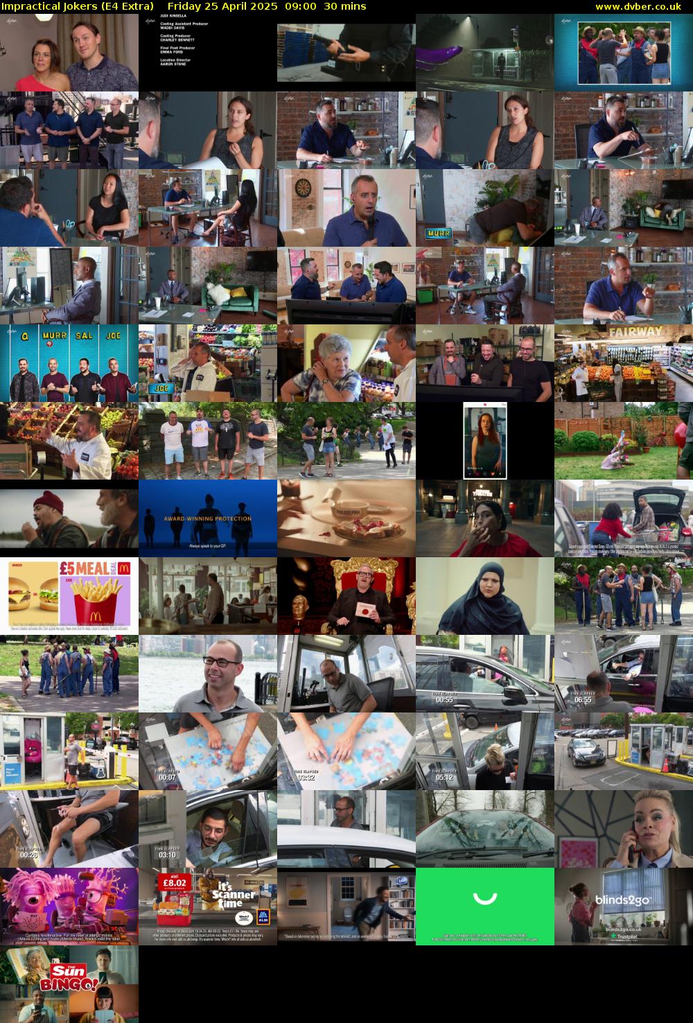 Impractical Jokers (E4 Extra) Friday 25 April 2025 09:00 - 09:30
