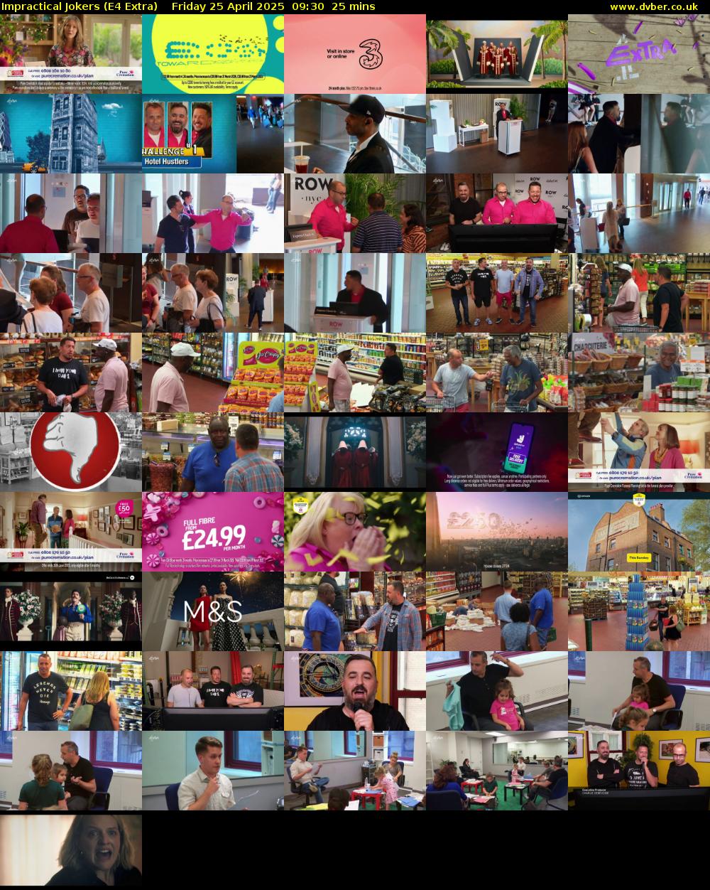 Impractical Jokers (E4 Extra) Friday 25 April 2025 09:30 - 09:55