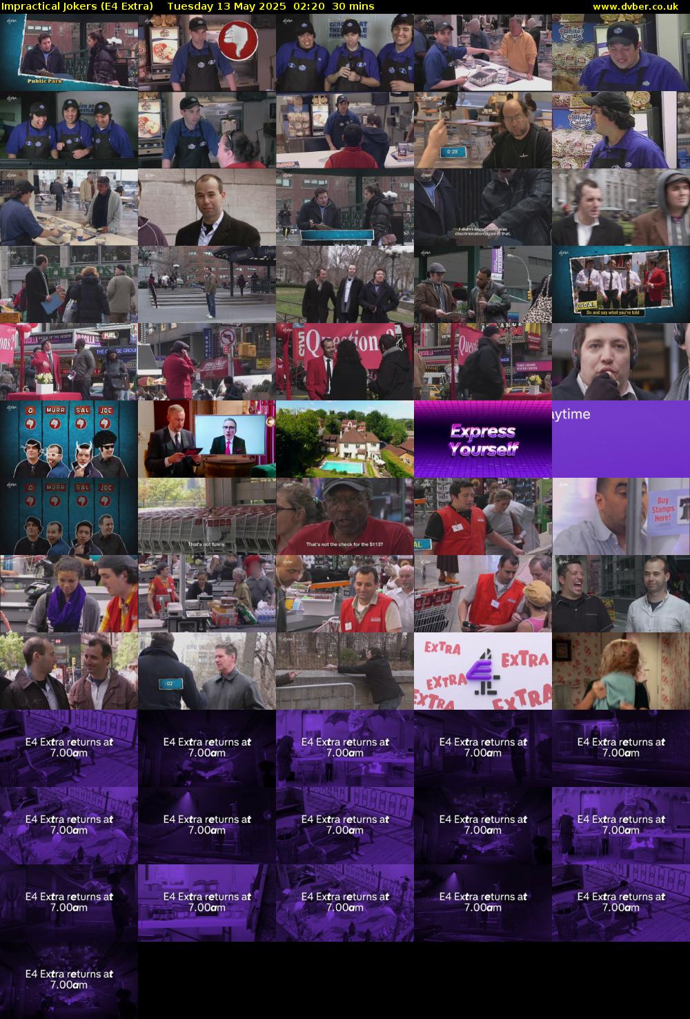 Impractical Jokers (E4 Extra) Tuesday 13 May 2025 02:20 - 02:50