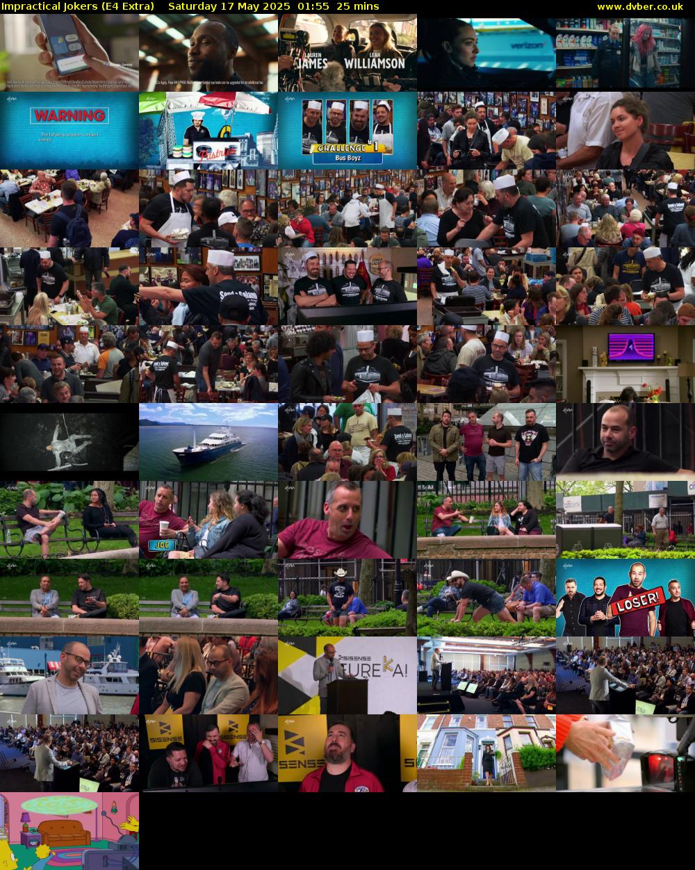 Impractical Jokers (E4 Extra) Saturday 17 May 2025 01:55 - 02:20