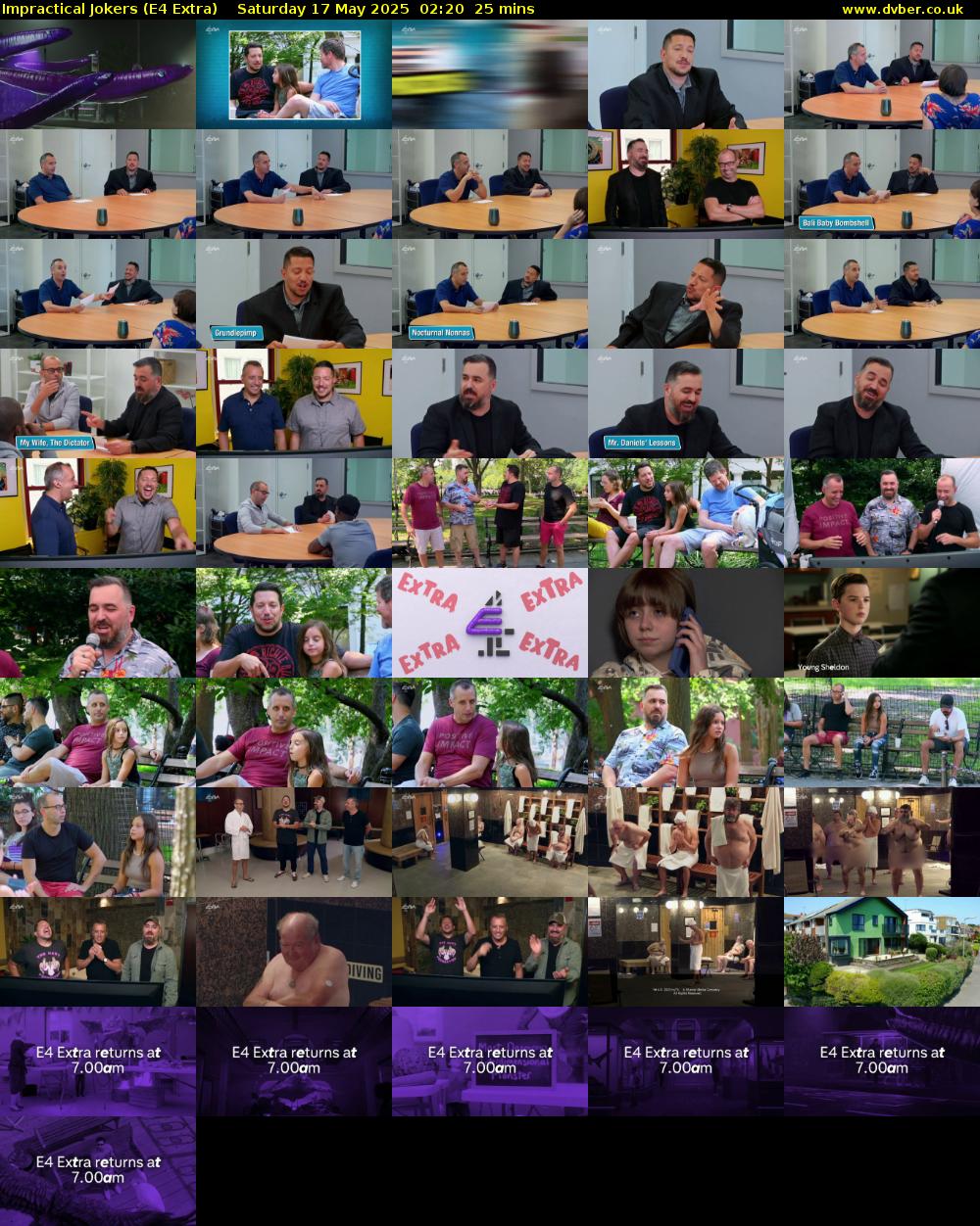 Impractical Jokers (E4 Extra) Saturday 17 May 2025 02:20 - 02:45