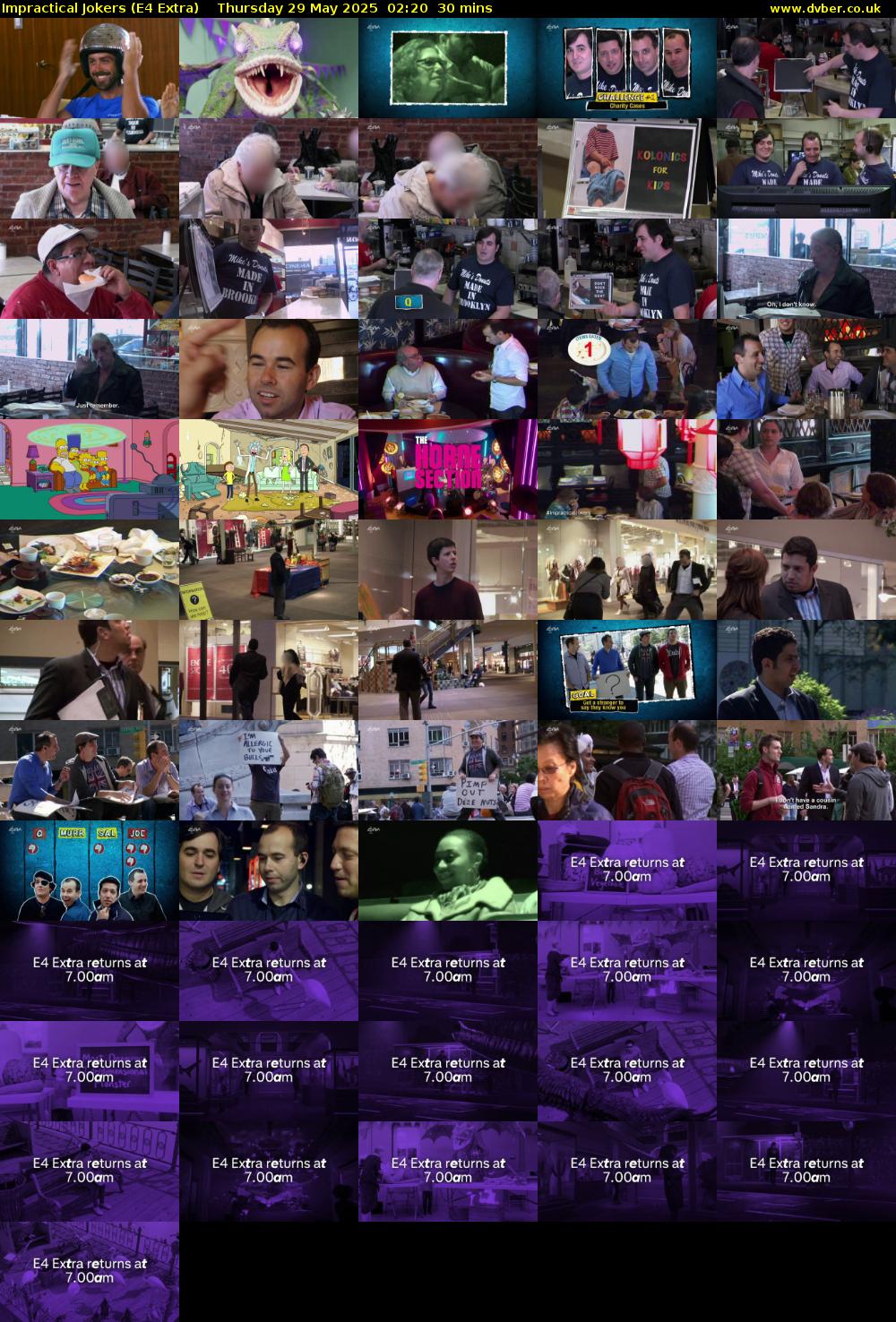 Impractical Jokers (E4 Extra) Thursday 29 May 2025 02:20 - 02:50