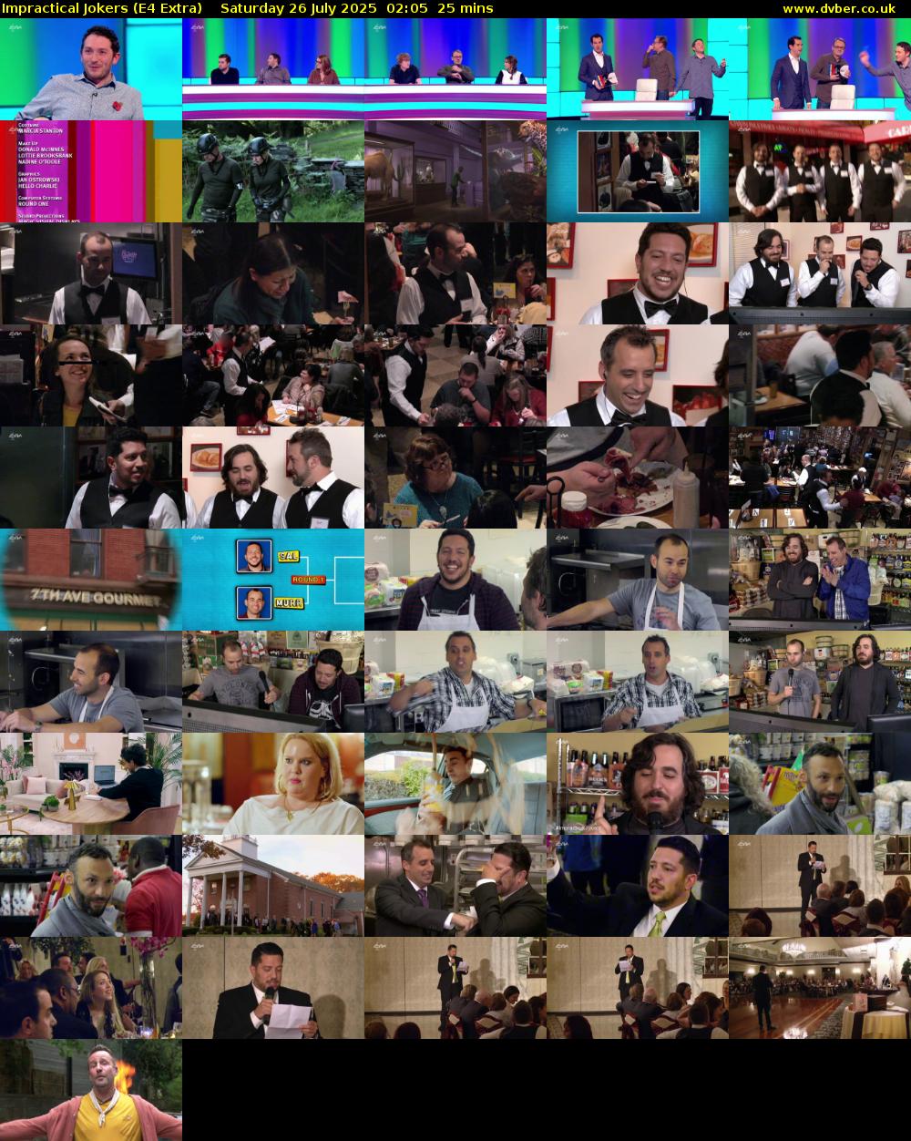Impractical Jokers (E4 Extra) Saturday 26 July 2025 02:05 - 02:30