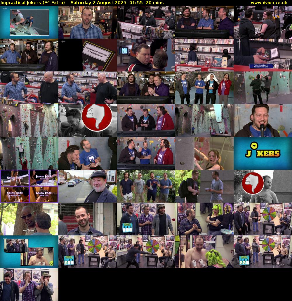 Impractical Jokers (E4 Extra) Saturday 2 August 2025 01:55 - 02:15