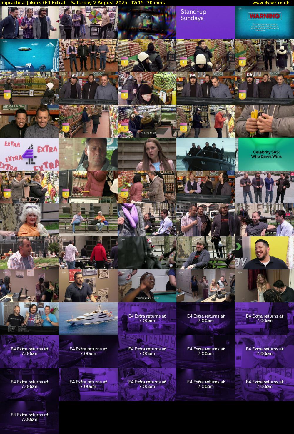 Impractical Jokers (E4 Extra) Saturday 2 August 2025 02:15 - 02:45