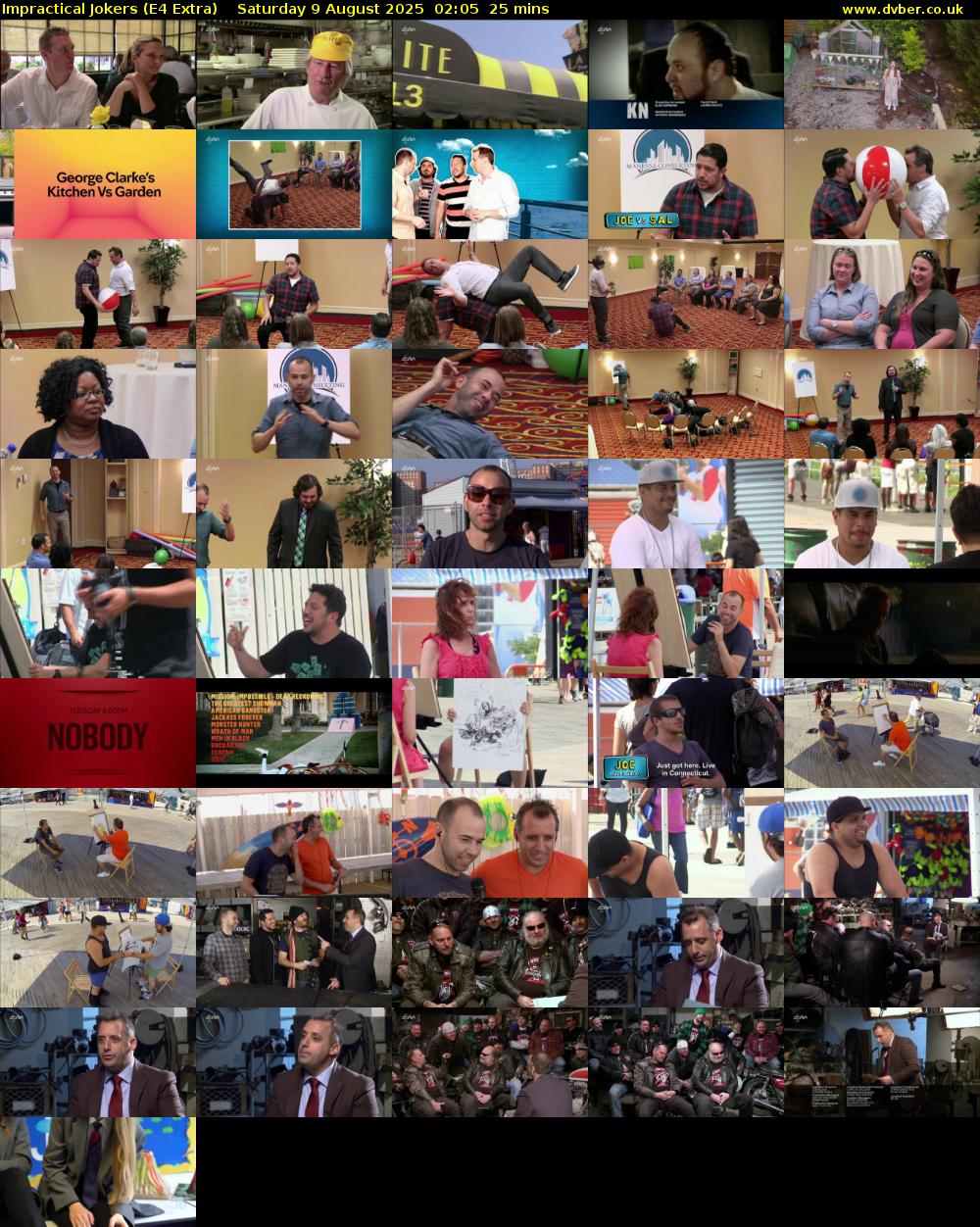 Impractical Jokers (E4 Extra) Saturday 9 August 2025 02:05 - 02:30