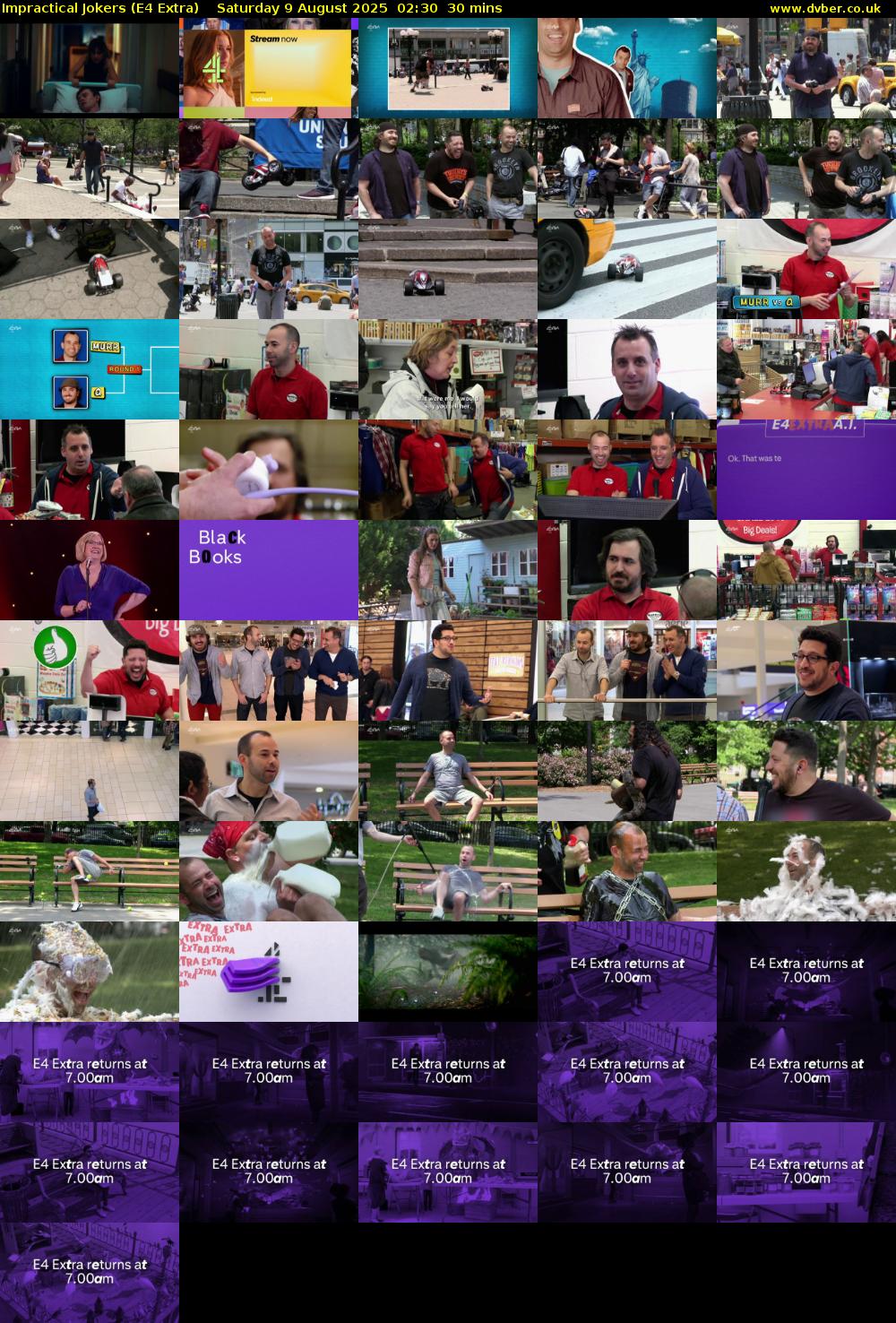 Impractical Jokers (E4 Extra) Saturday 9 August 2025 02:30 - 03:00