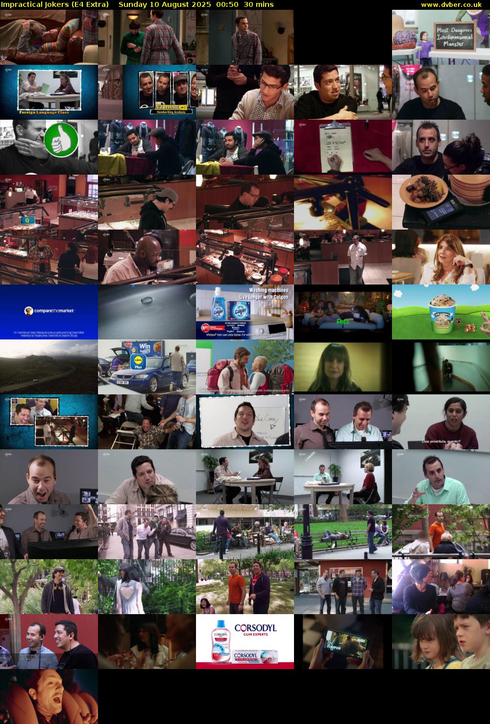 Impractical Jokers (E4 Extra) Sunday 10 August 2025 00:50 - 01:20