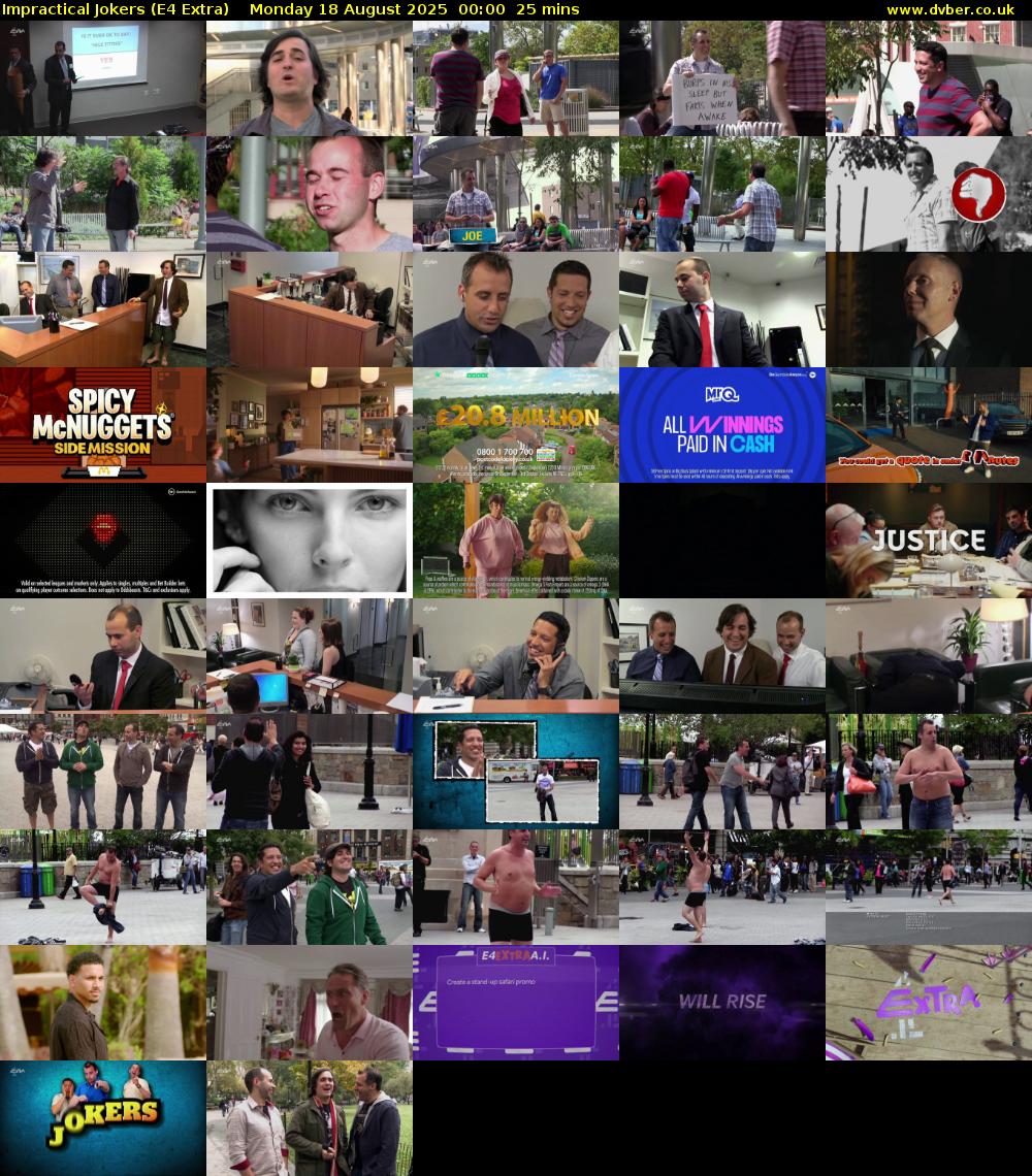 Impractical Jokers (E4 Extra) Monday 18 August 2025 00:00 - 00:25