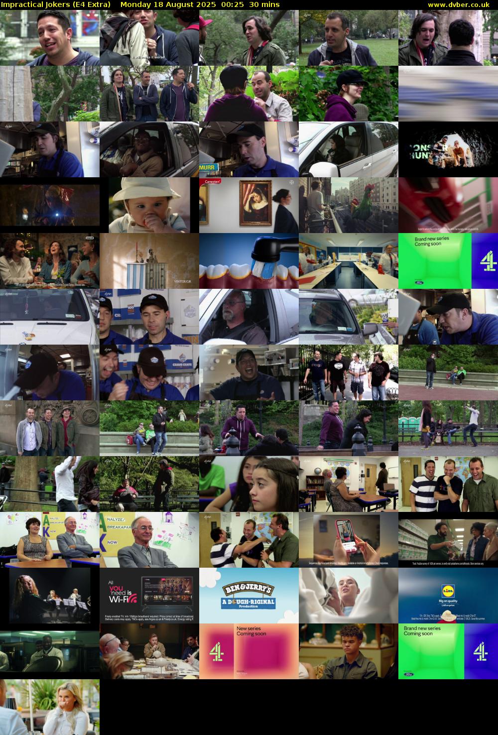 Impractical Jokers (E4 Extra) Monday 18 August 2025 00:25 - 00:55