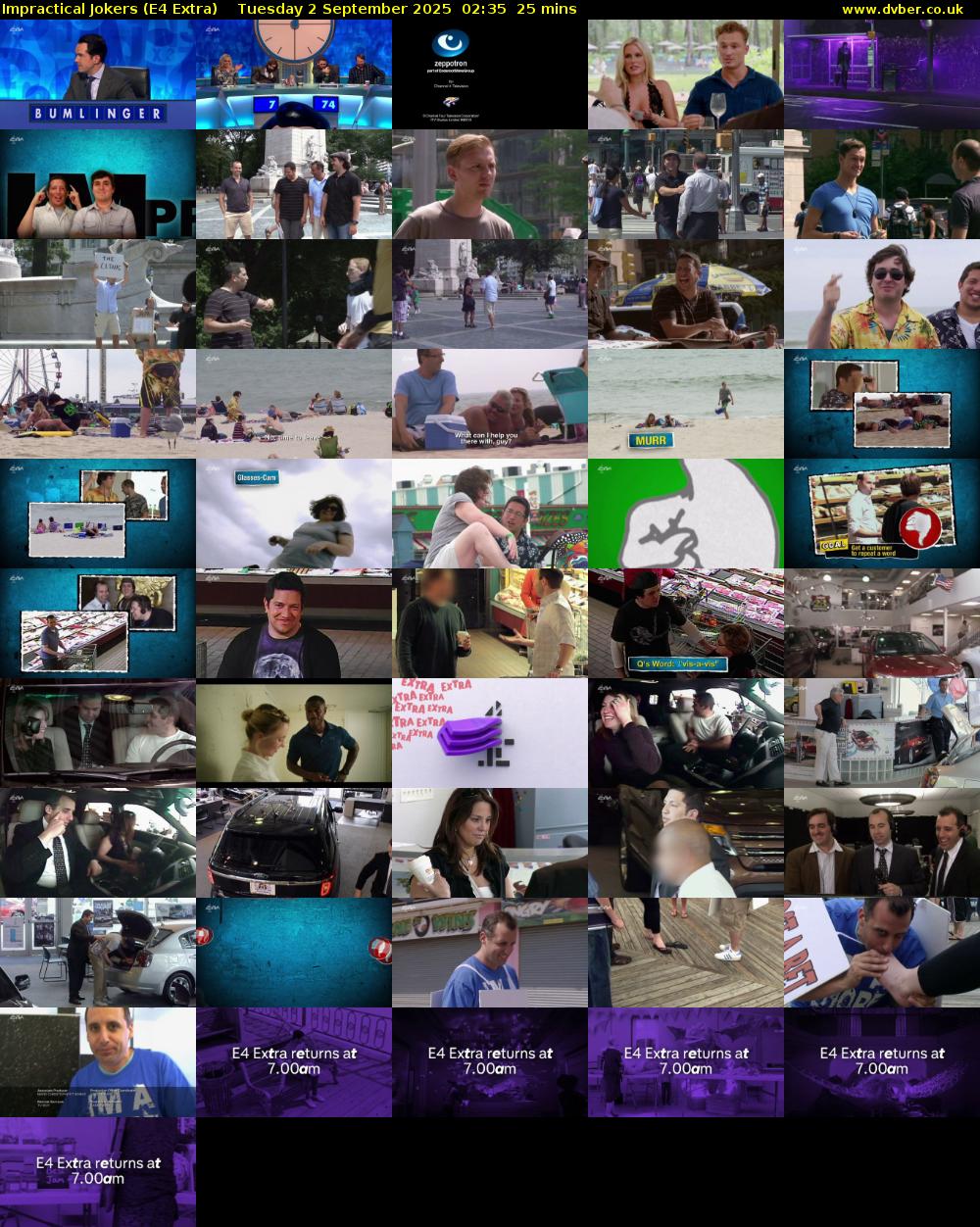 Impractical Jokers (E4 Extra) Tuesday 2 September 2025 02:35 - 03:00