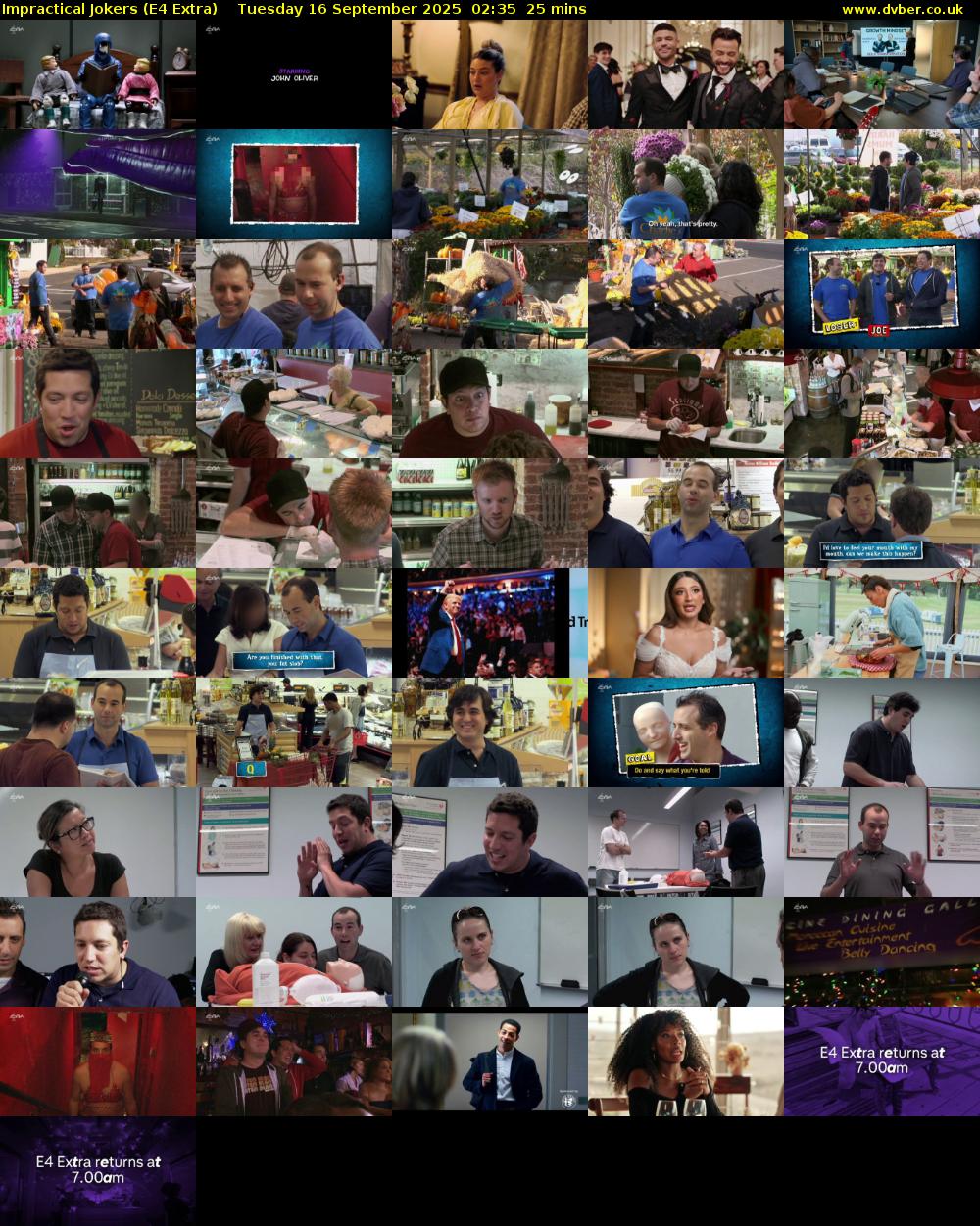 Impractical Jokers (E4 Extra) Tuesday 16 September 2025 02:35 - 03:00