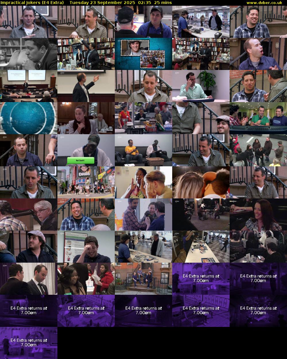 Impractical Jokers (E4 Extra) Tuesday 23 September 2025 02:35 - 03:00