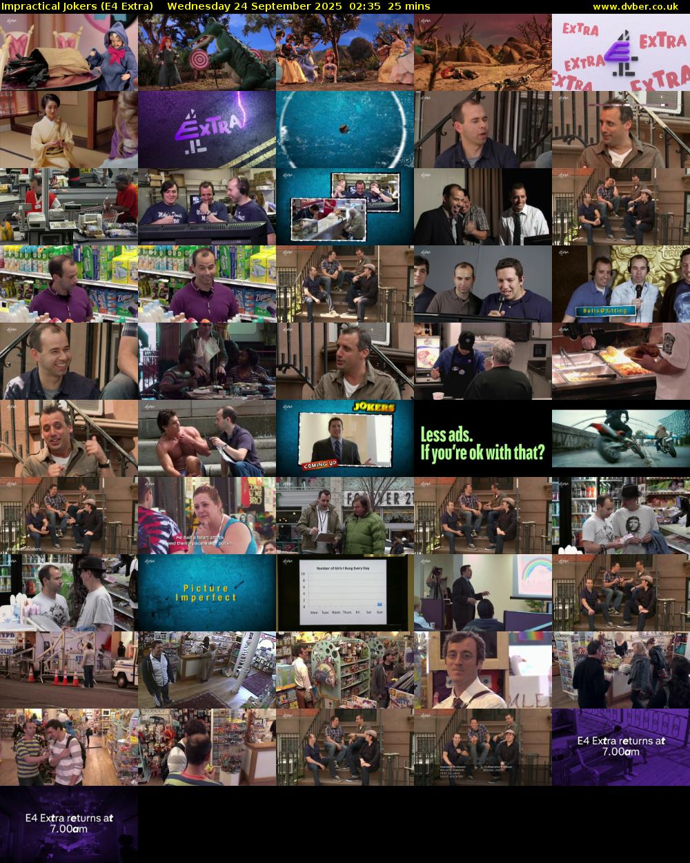 Impractical Jokers (E4 Extra) Wednesday 24 September 2025 02:35 - 03:00
