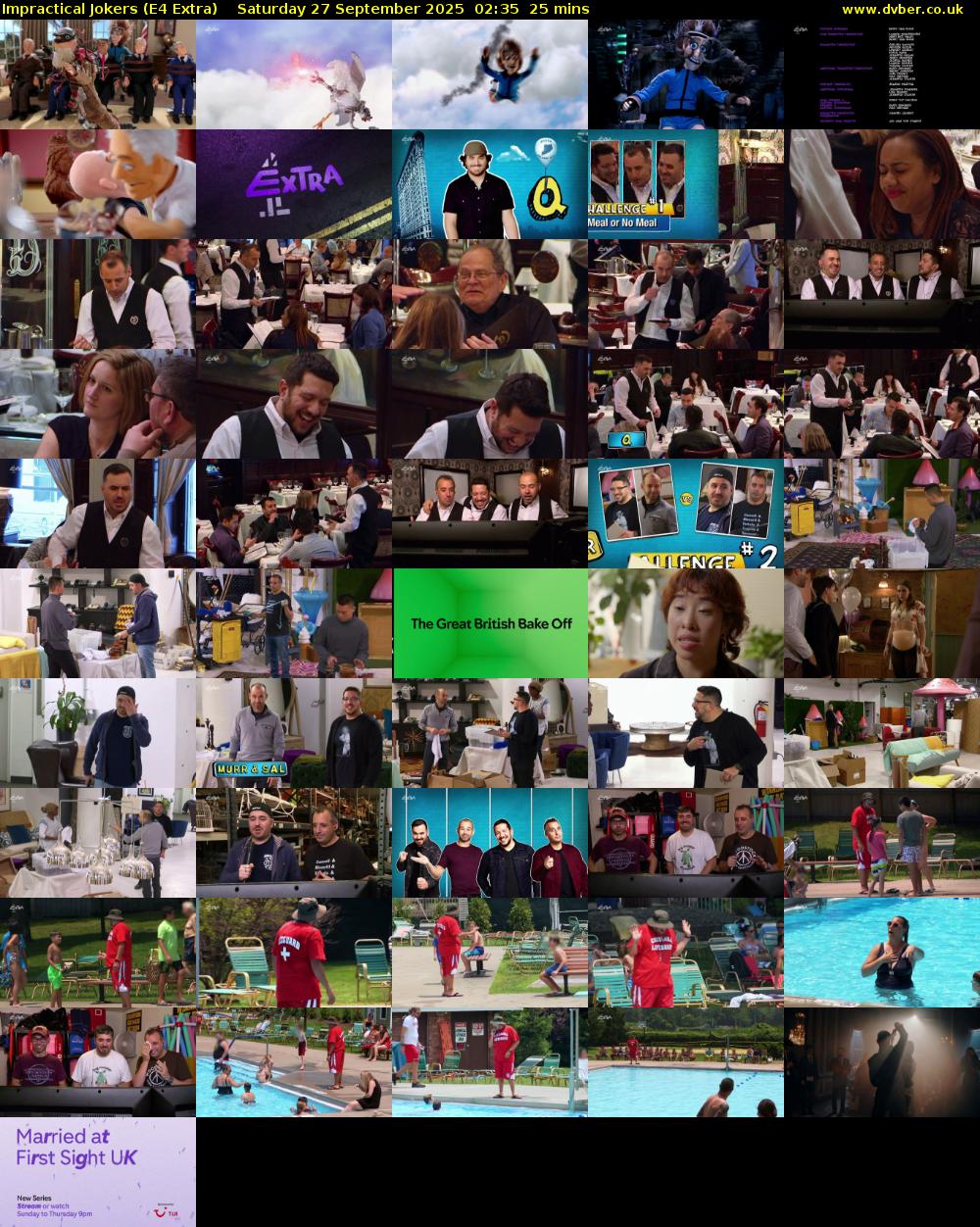 Impractical Jokers (E4 Extra) Saturday 27 September 2025 02:35 - 03:00
