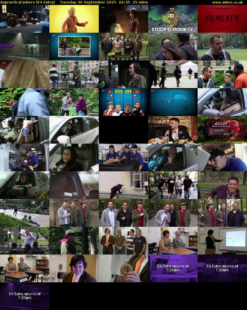 Impractical Jokers (E4 Extra) Tuesday 30 September 2025 02:35 - 03:00