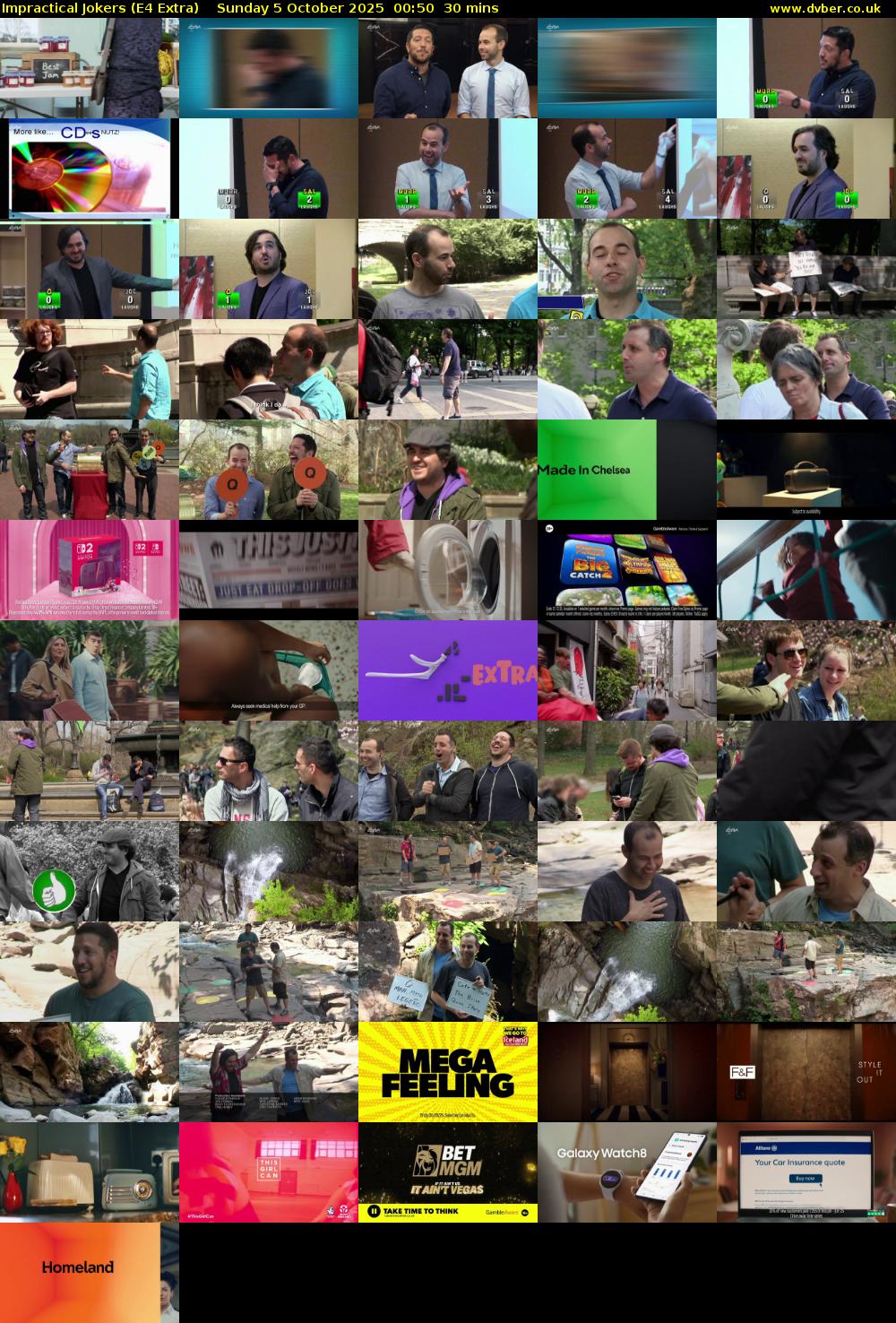 Impractical Jokers (E4 Extra) Sunday 5 October 2025 00:50 - 01:20
