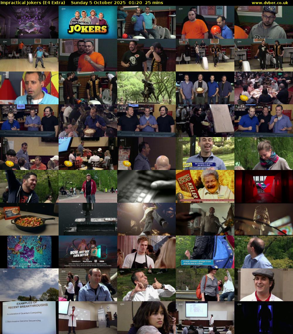 Impractical Jokers (E4 Extra) Sunday 5 October 2025 01:20 - 01:45