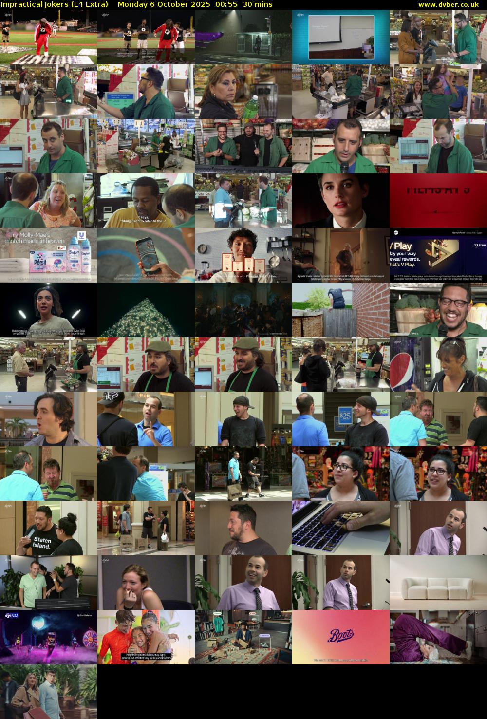 Impractical Jokers (E4 Extra) Monday 6 October 2025 00:55 - 01:25