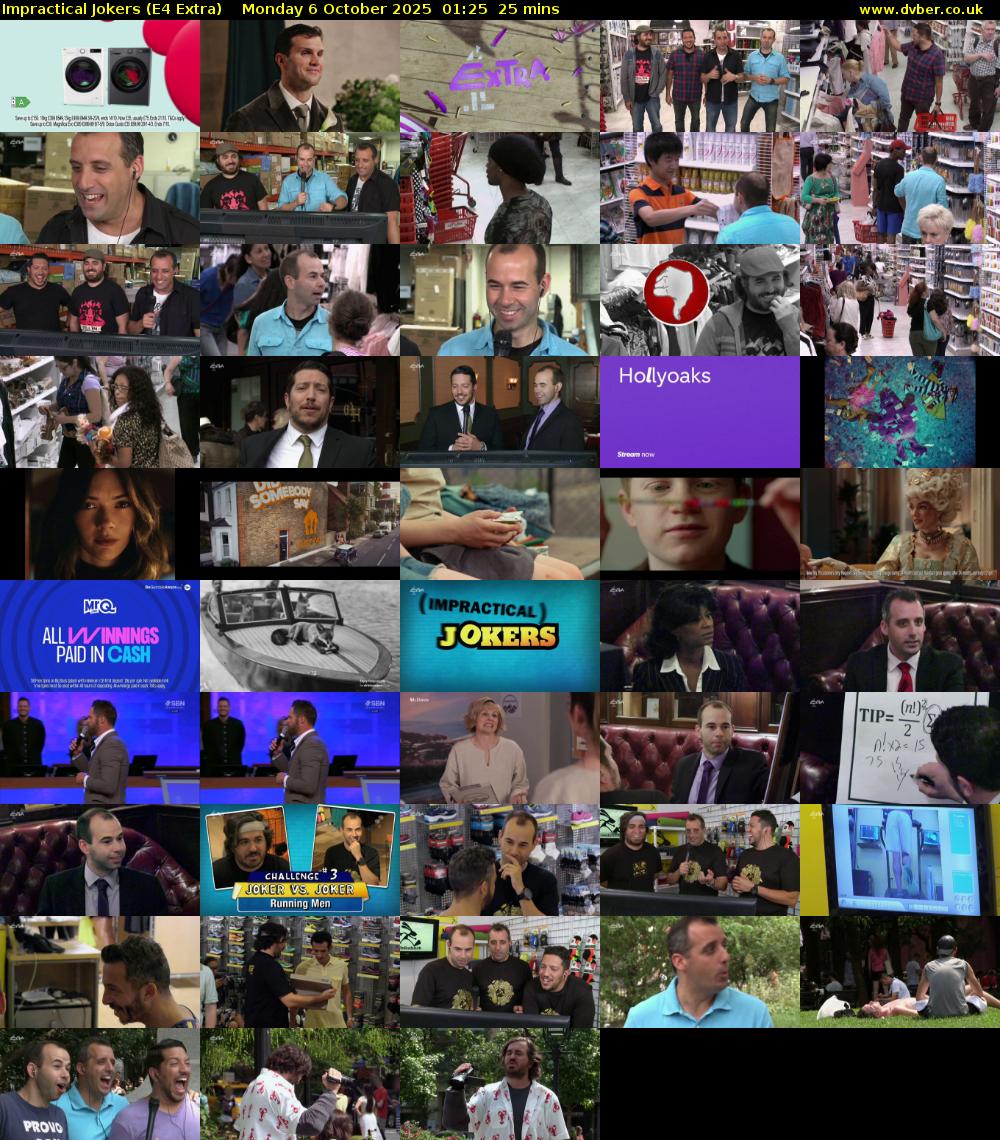 Impractical Jokers (E4 Extra) Monday 6 October 2025 01:25 - 01:50