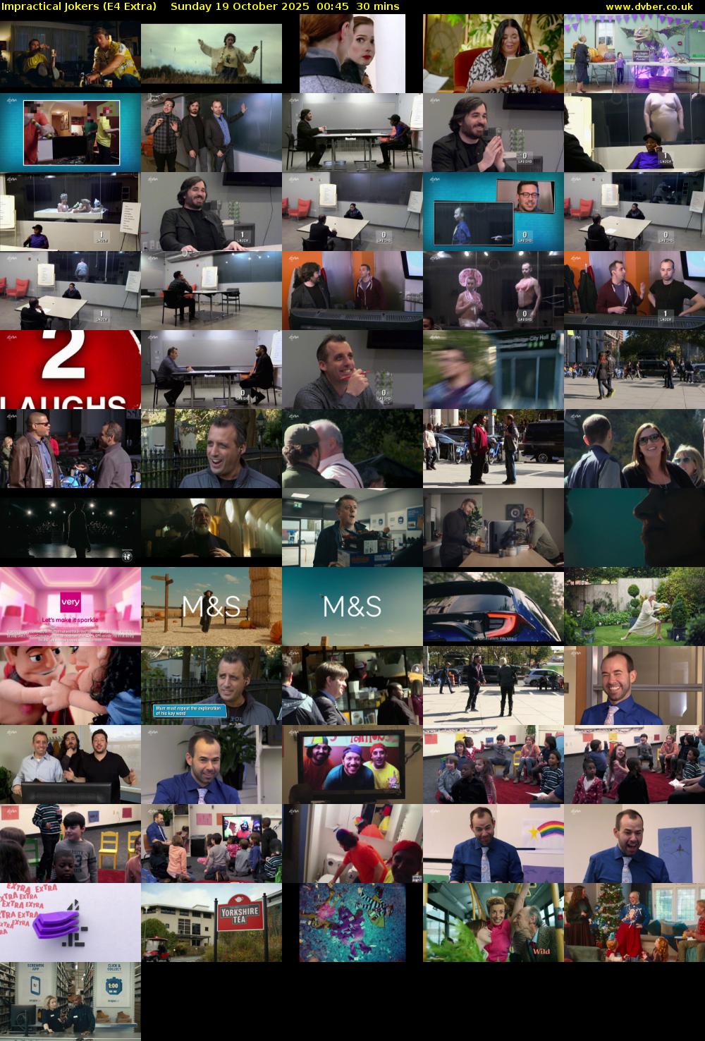 Impractical Jokers (E4 Extra) Sunday 19 October 2025 00:45 - 01:15