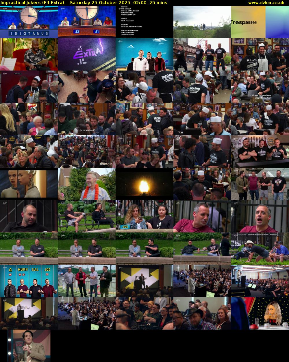 Impractical Jokers (E4 Extra) Saturday 25 October 2025 02:00 - 02:25