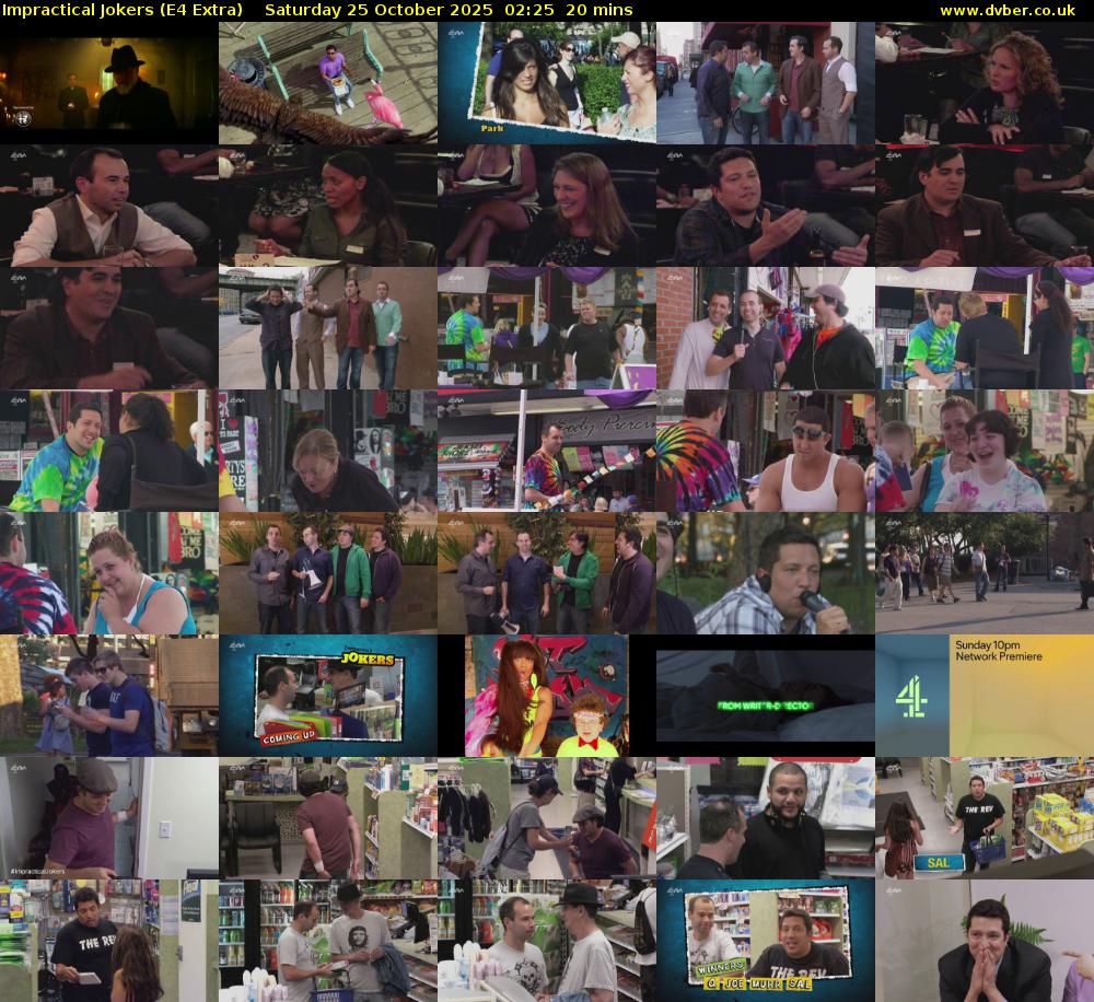Impractical Jokers (E4 Extra) Saturday 25 October 2025 02:25 - 02:45