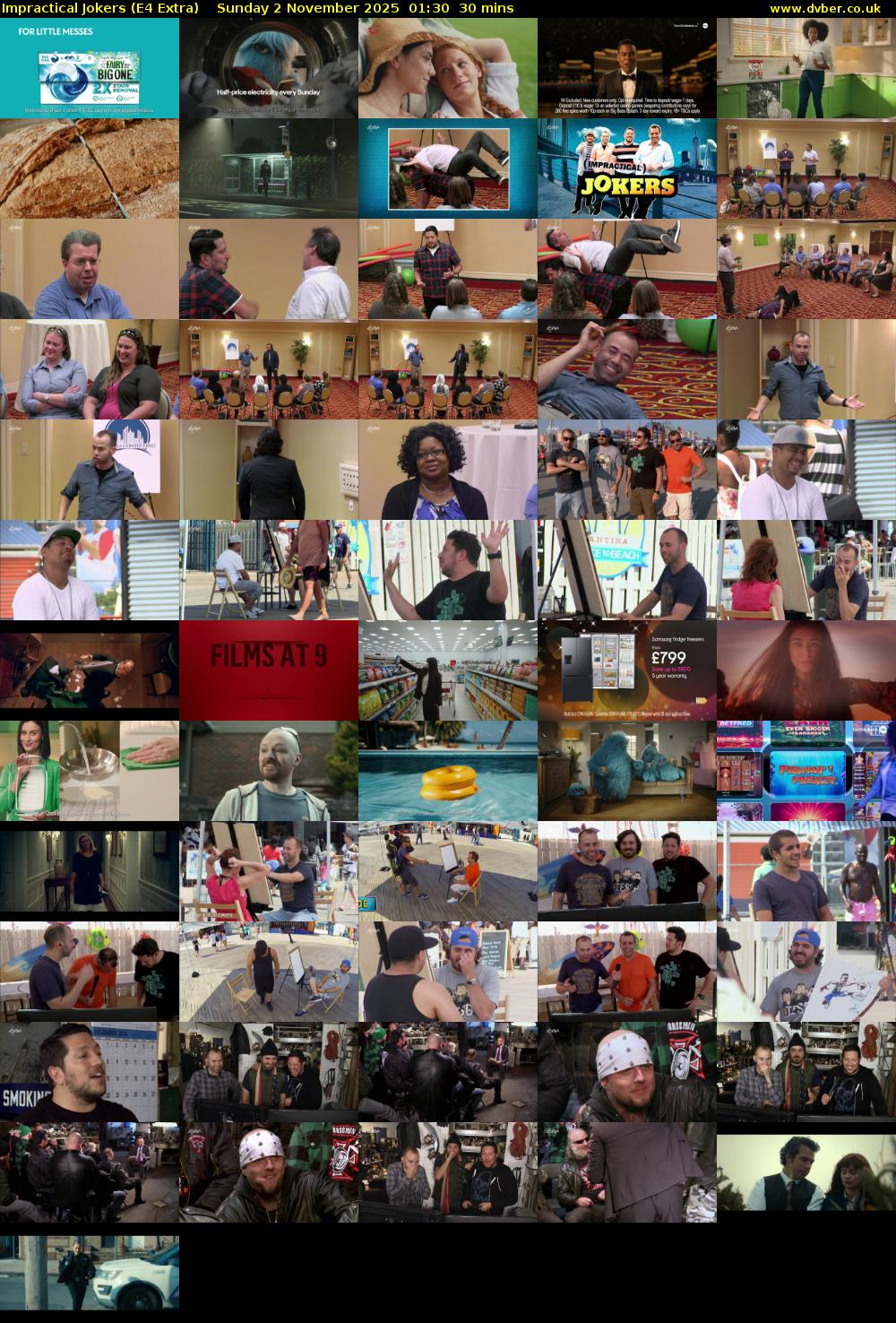 Impractical Jokers (E4 Extra) Sunday 2 November 2025 01:30 - 02:00
