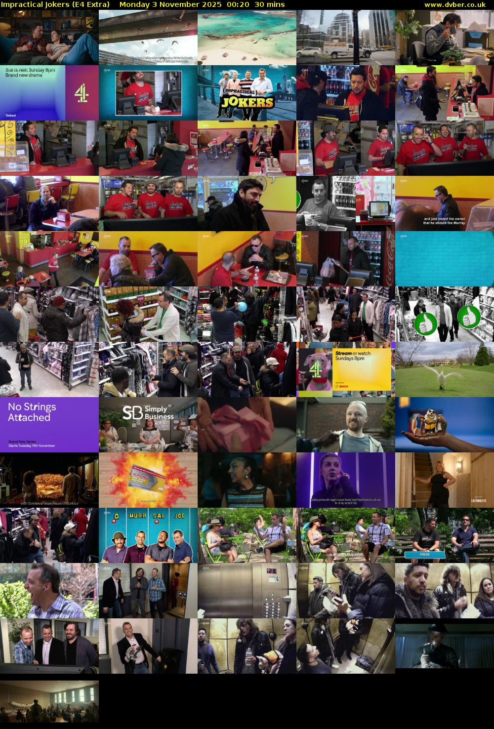 Impractical Jokers (E4 Extra) Monday 3 November 2025 00:20 - 00:50