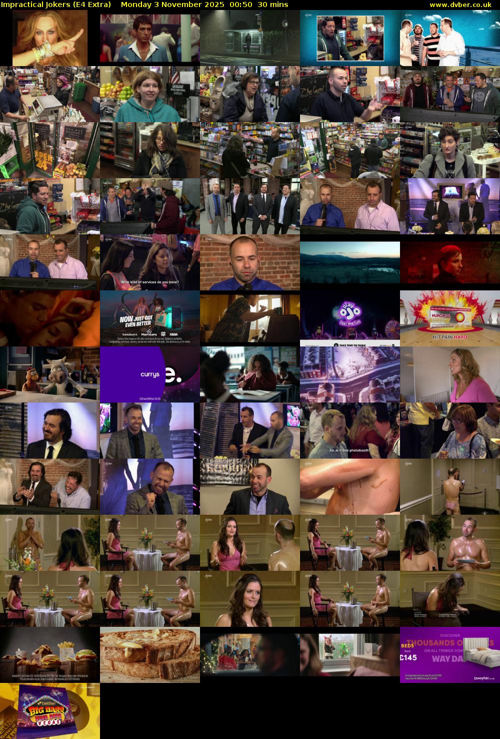 Impractical Jokers (E4 Extra) Monday 3 November 2025 00:50 - 01:20