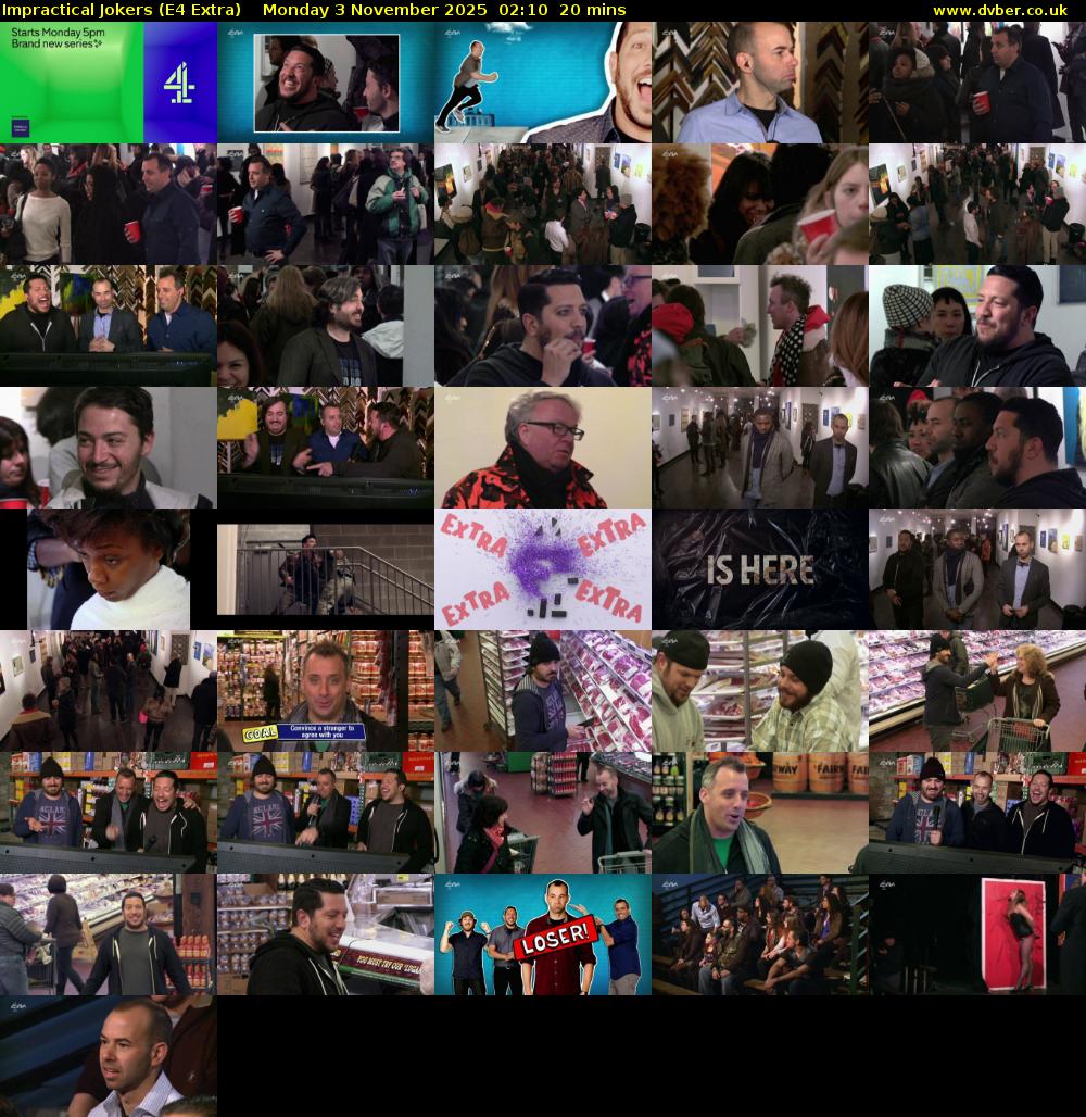 Impractical Jokers (E4 Extra) Monday 3 November 2025 02:10 - 02:30