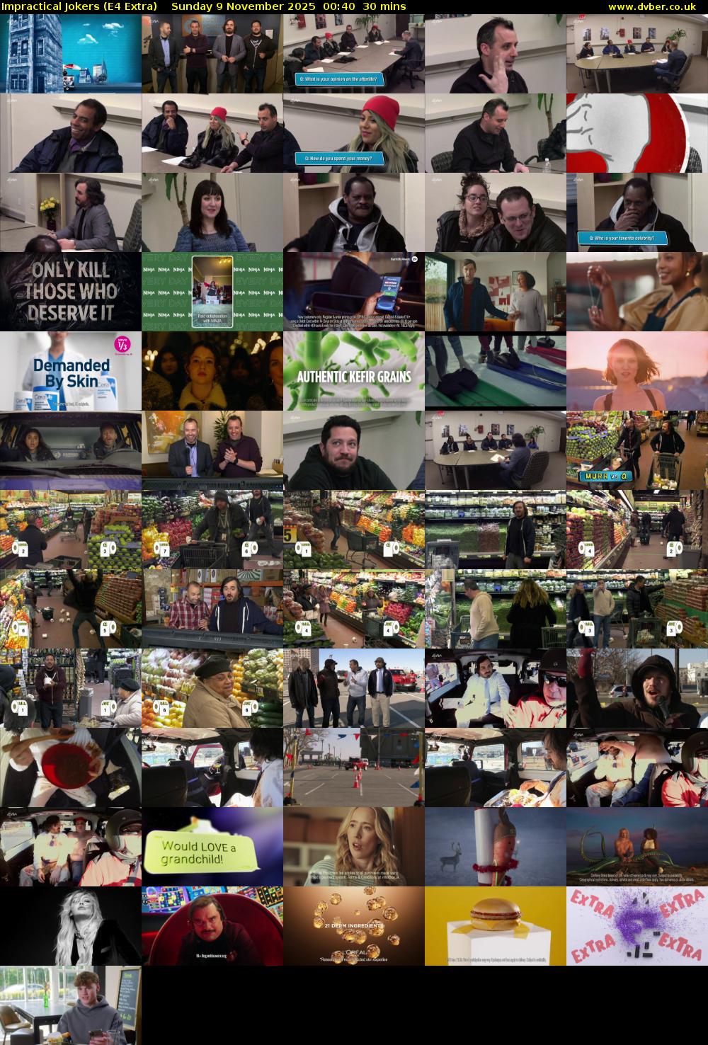 Impractical Jokers (E4 Extra) Sunday 9 November 2025 00:40 - 01:10