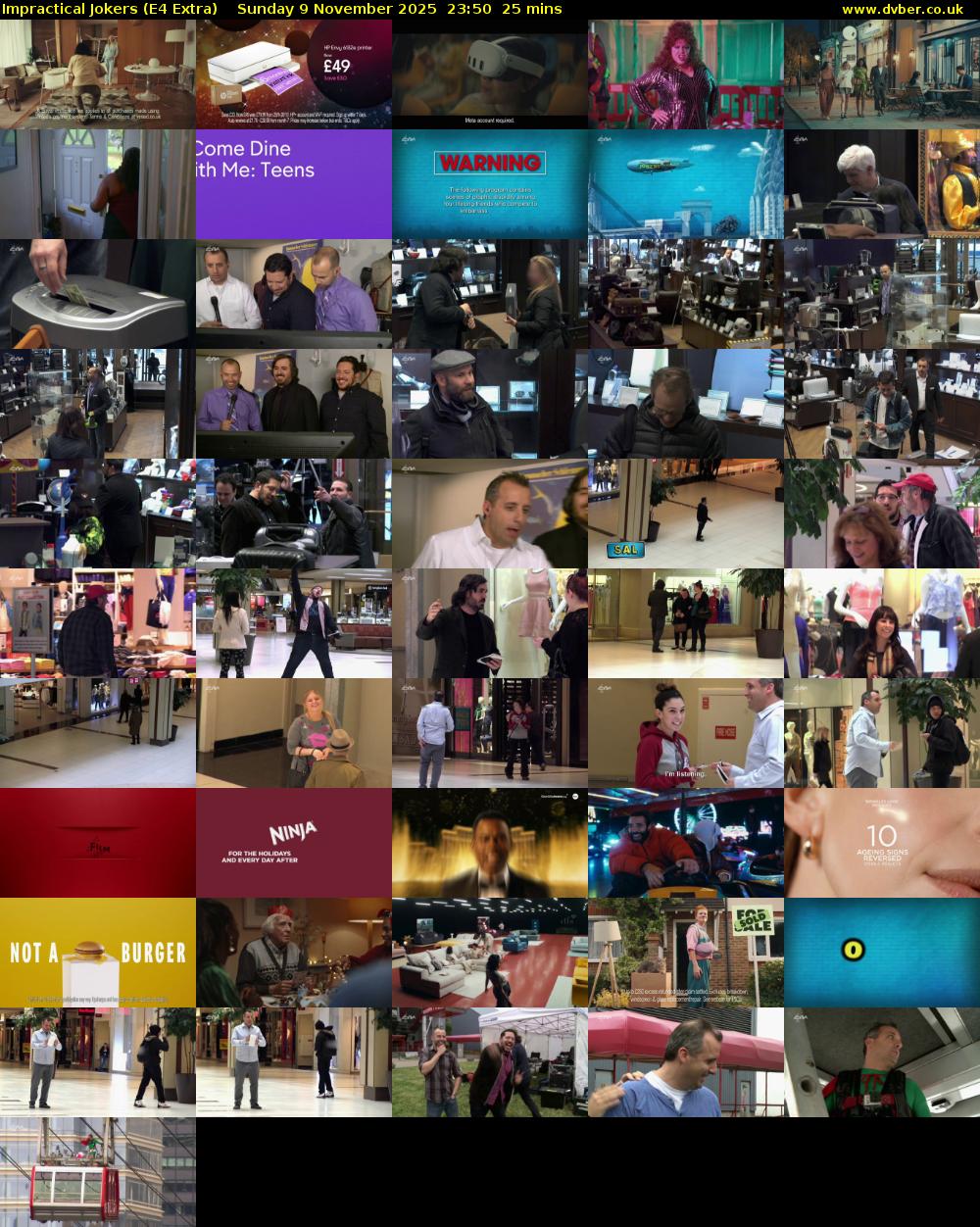 Impractical Jokers (E4 Extra) Sunday 9 November 2025 23:50 - 00:15