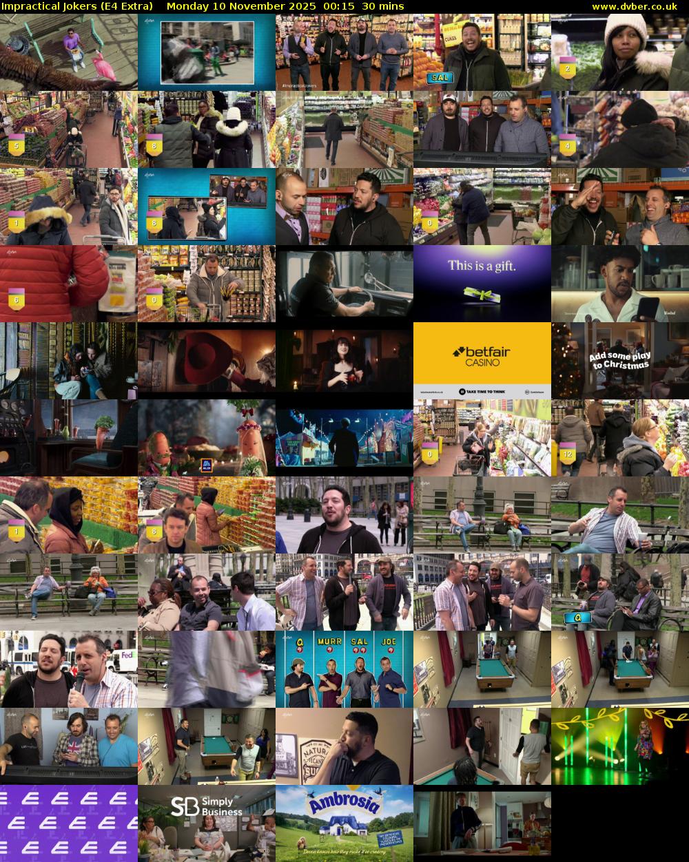 Impractical Jokers (E4 Extra) Monday 10 November 2025 00:15 - 00:45
