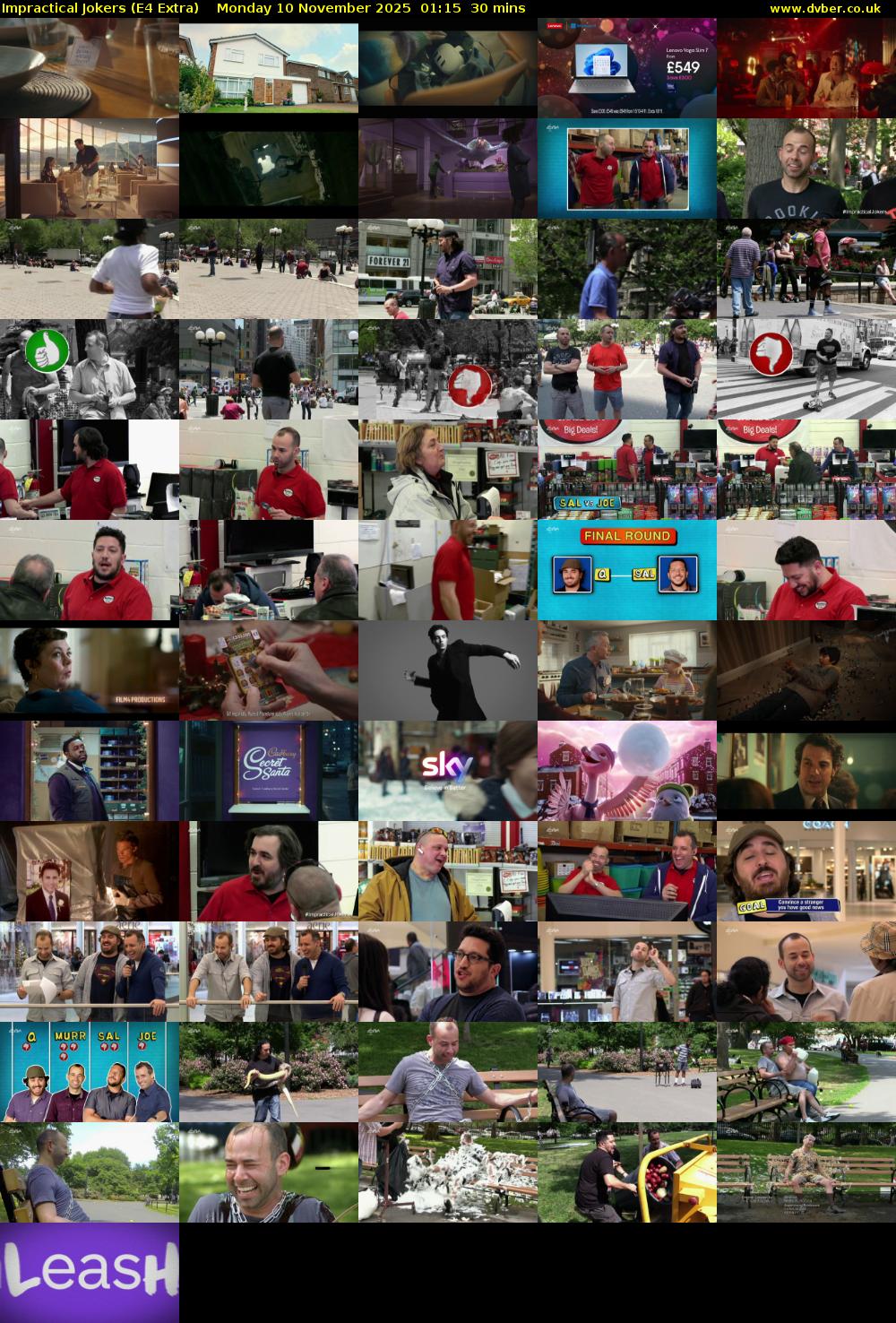 Impractical Jokers (E4 Extra) Monday 10 November 2025 01:15 - 01:45