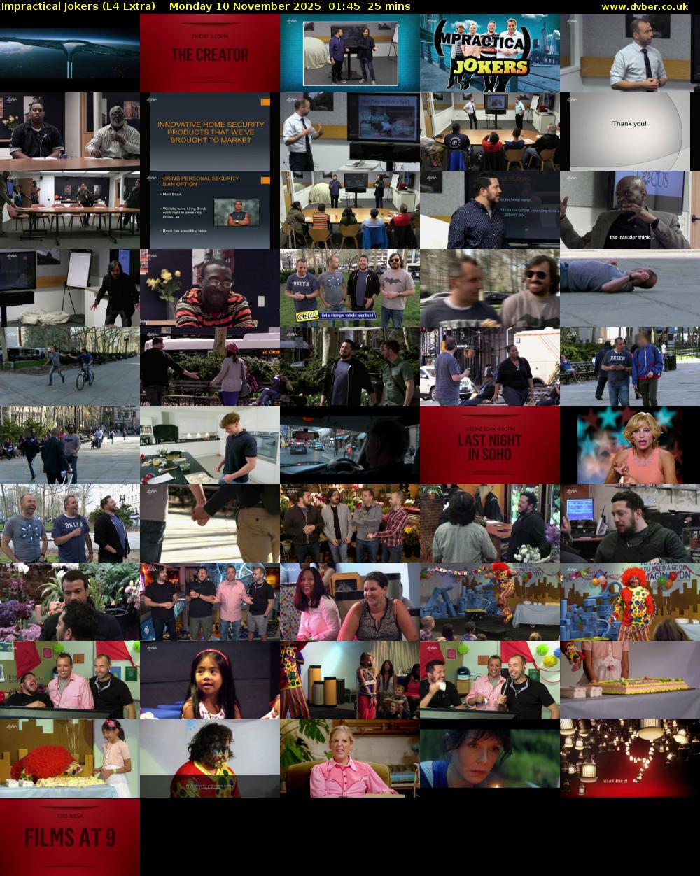 Impractical Jokers (E4 Extra) Monday 10 November 2025 01:45 - 02:10