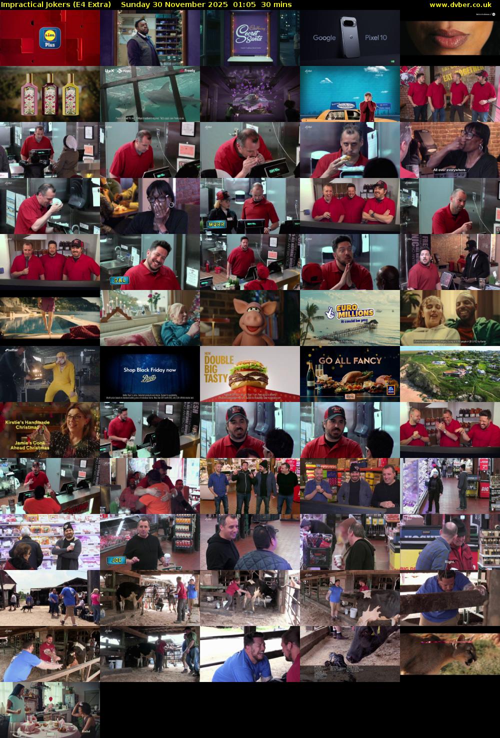 Impractical Jokers (E4 Extra) Sunday 30 November 2025 01:05 - 01:35