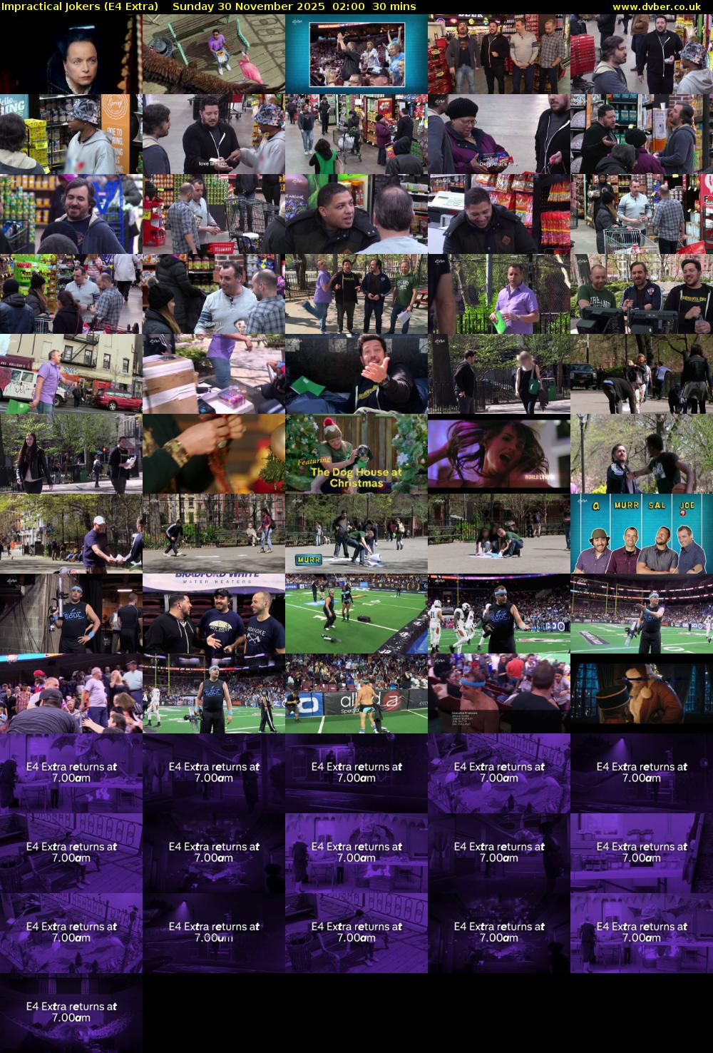 Impractical Jokers (E4 Extra) Sunday 30 November 2025 02:00 - 02:30