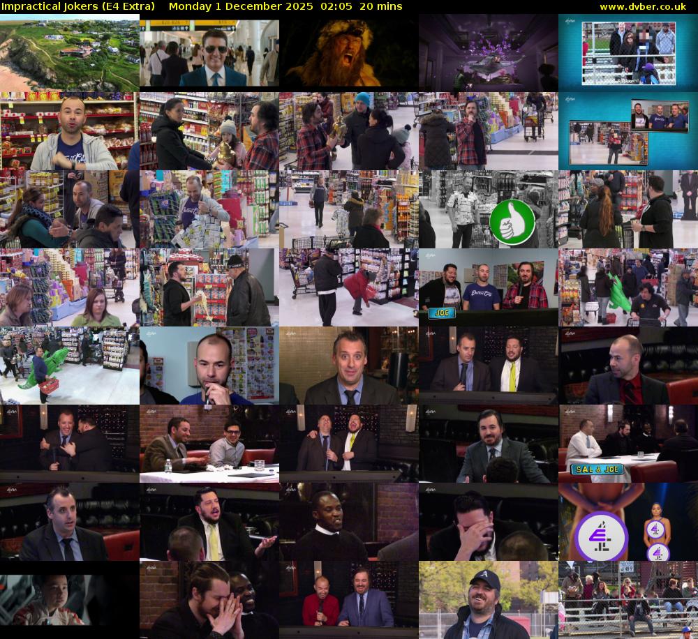 Impractical Jokers (E4 Extra) Monday 1 December 2025 02:05 - 02:25