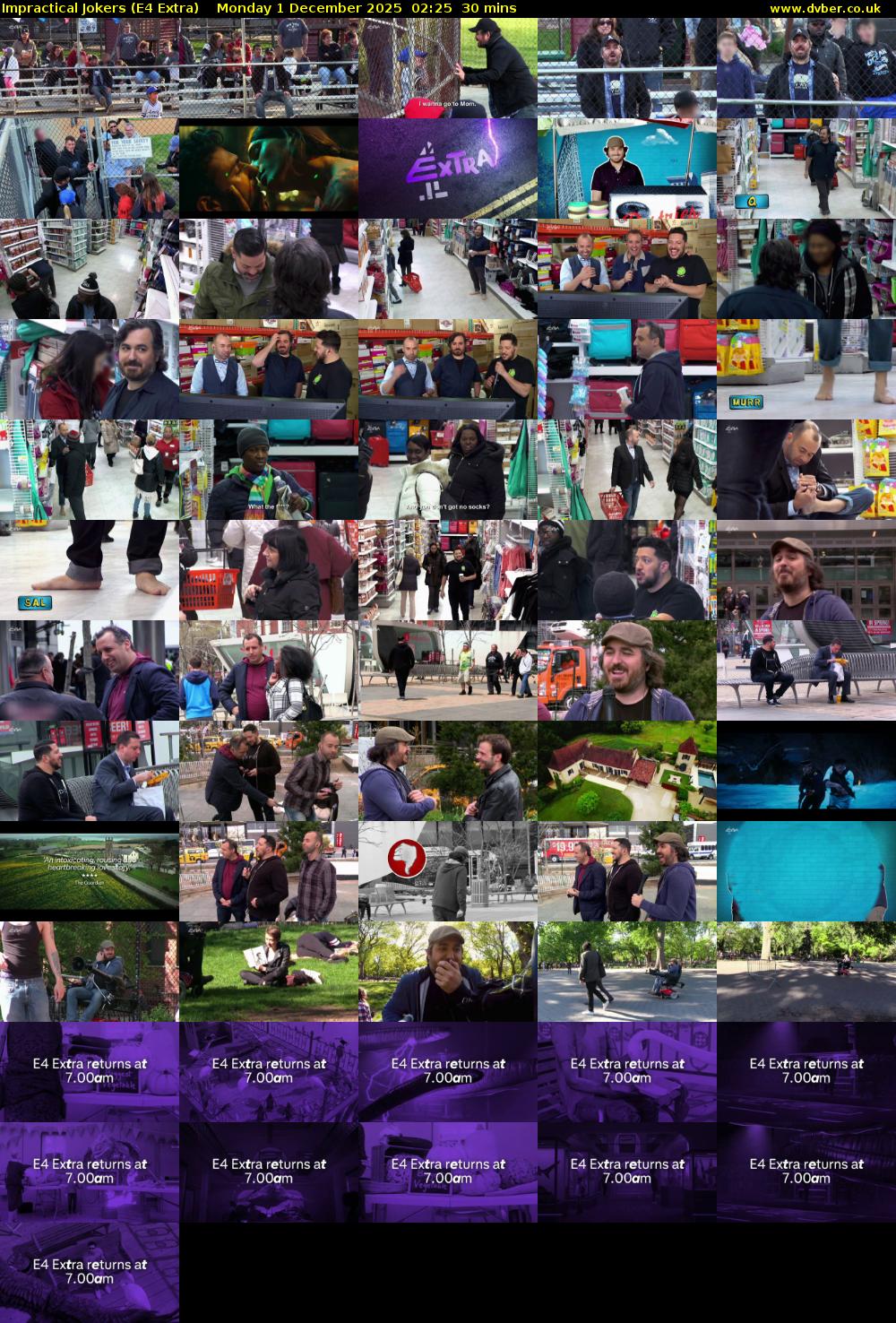 Impractical Jokers (E4 Extra) Monday 1 December 2025 02:25 - 02:55
