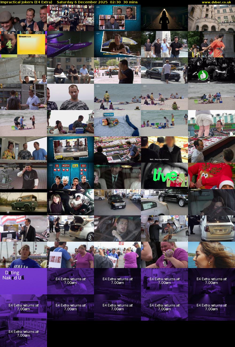 Impractical Jokers (E4 Extra) Saturday 6 December 2025 02:30 - 03:00