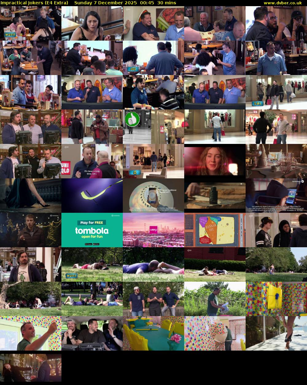 Impractical Jokers (E4 Extra) Sunday 7 December 2025 00:45 - 01:15